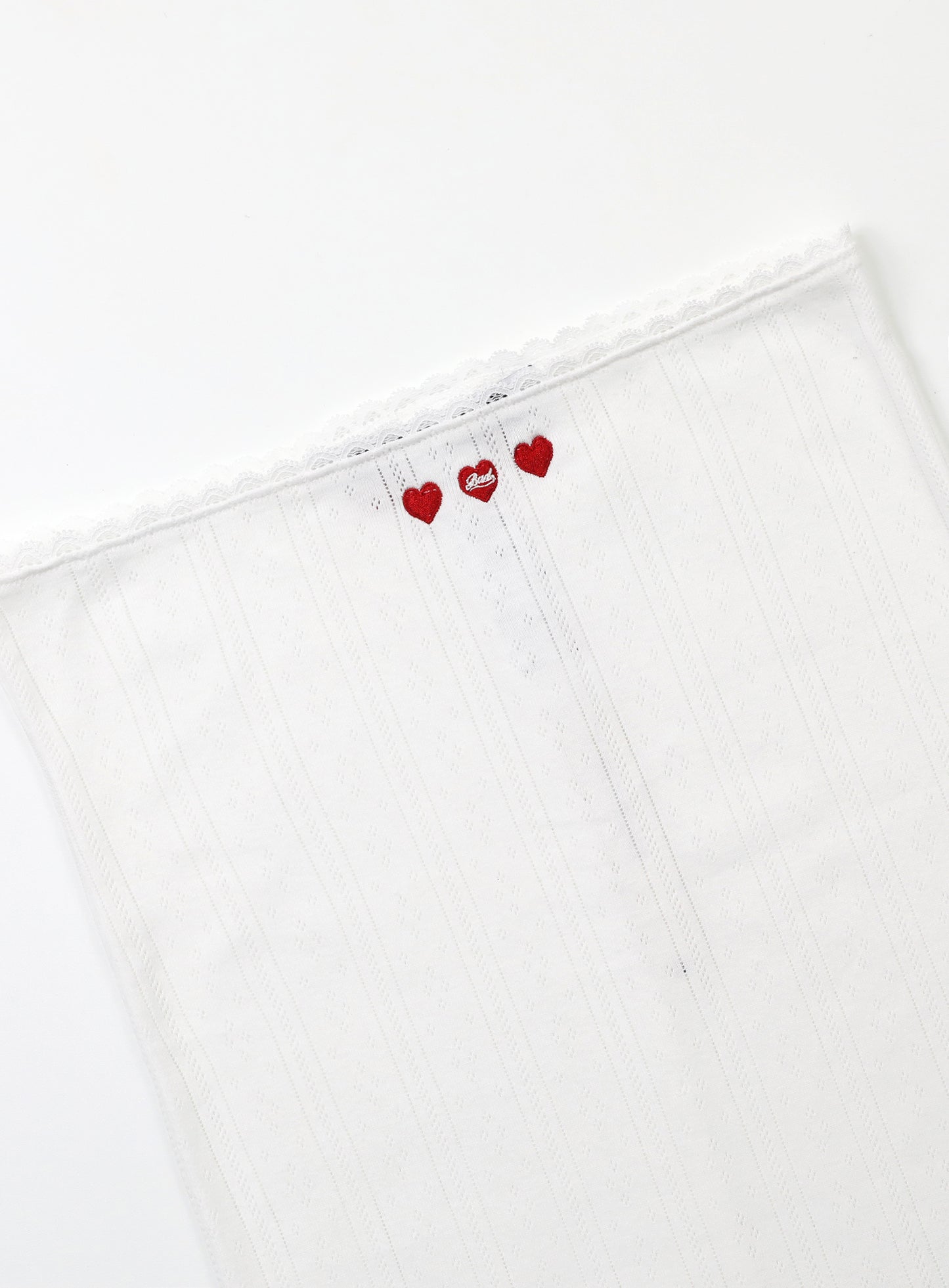 [w-skt24-029] 经典徽标尖头中长半身裙 - 白色