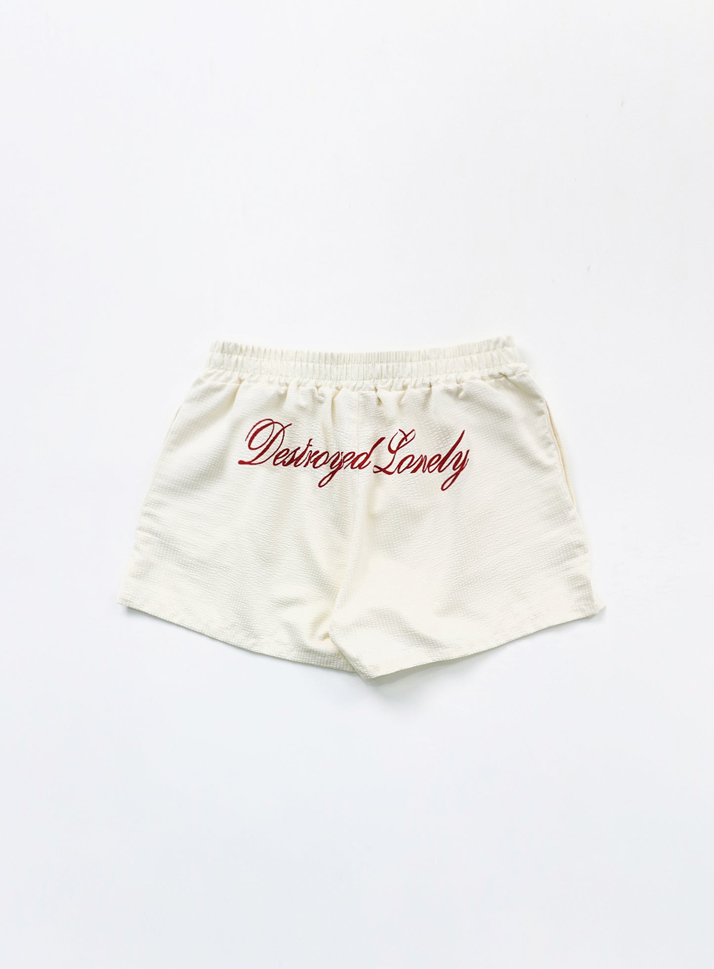 [w-srt24-051] 破烂孤独平角短裤 - 奶油色