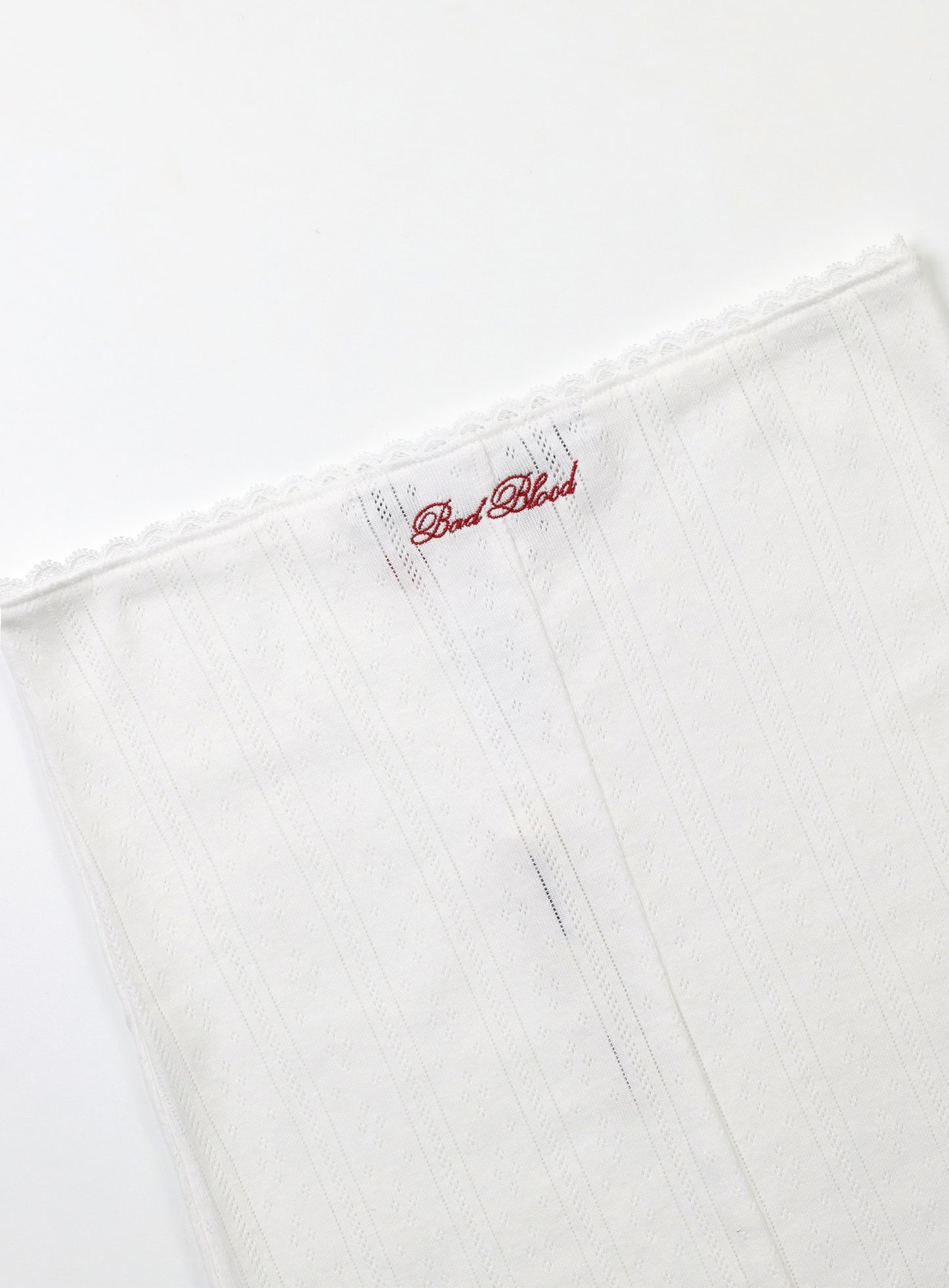 [w-skt24-029] 经典徽标尖头中长半身裙 - 白色