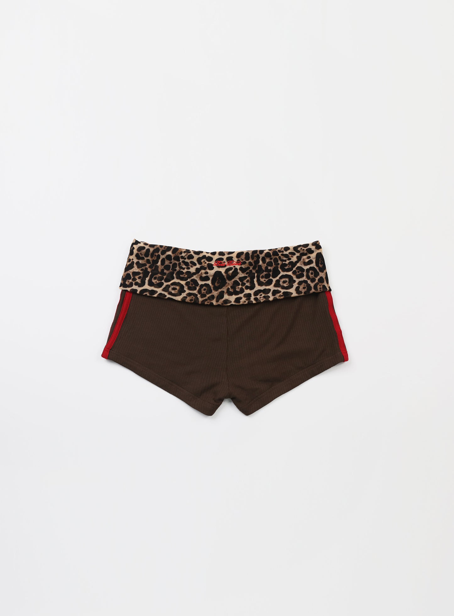 [w-srt24-066] 折叠平角短裤 - 豹纹