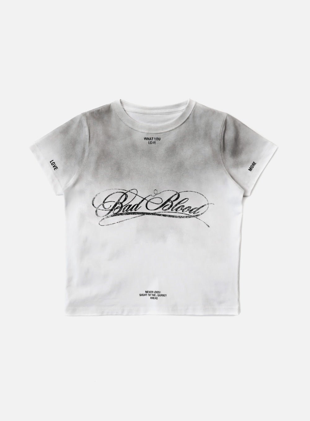 [w-tee25-057] Dark Classic Dusty T恤 - 水洗白