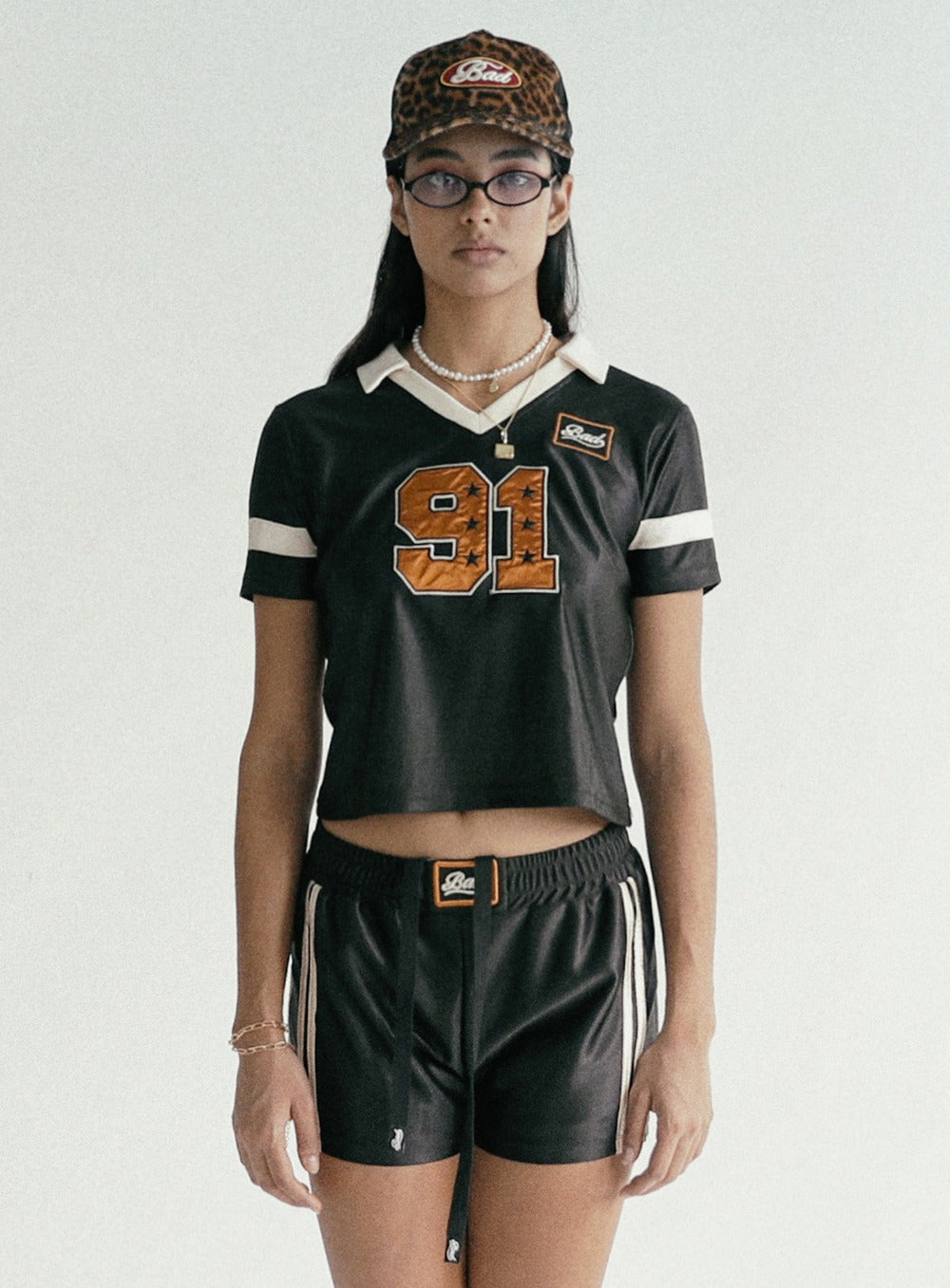 [w-tee24-066] 91 修身足球球衣 – 黑色