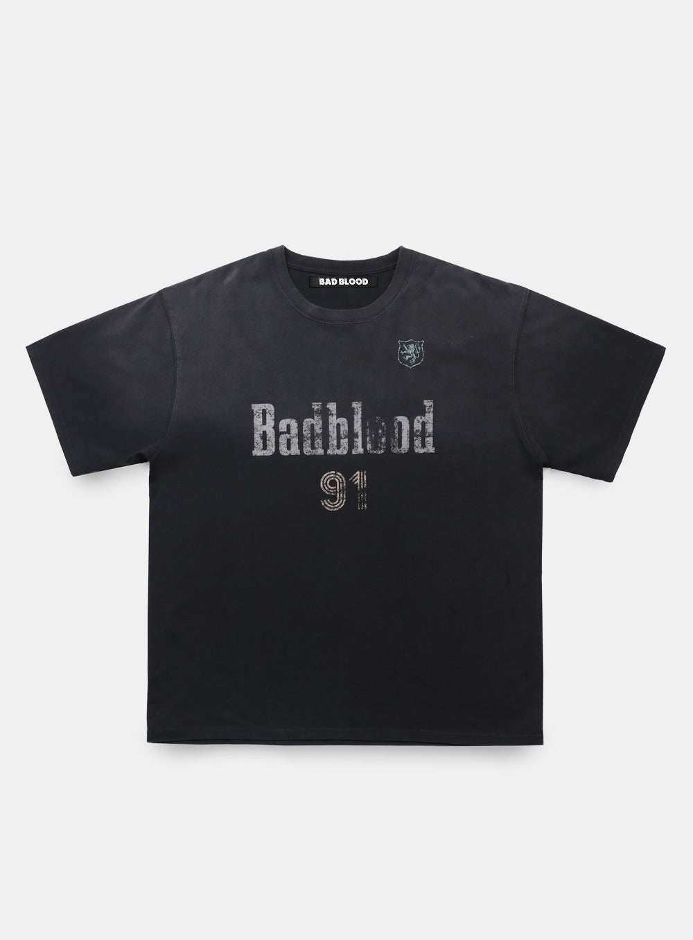 [w-tee24-112] Sun Faded 2 1/2 T 恤 - 黑色