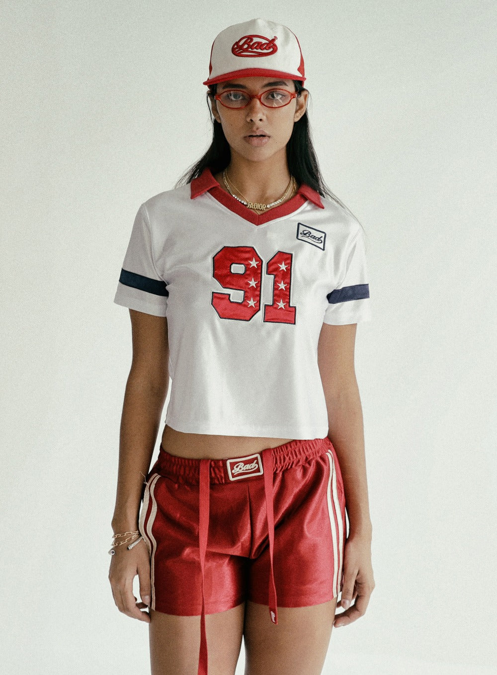 [w-tee24-065] 91 修身足球球衣 – 白色