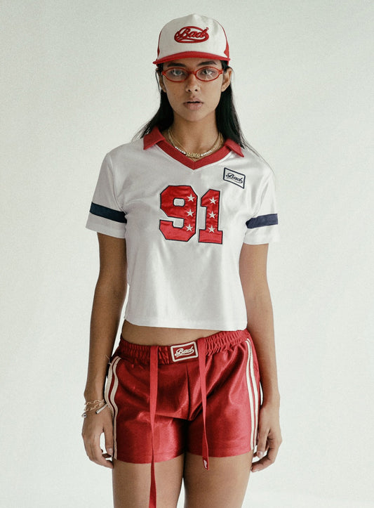 [w-tee24-065] 91 修身足球球衣 – 白色