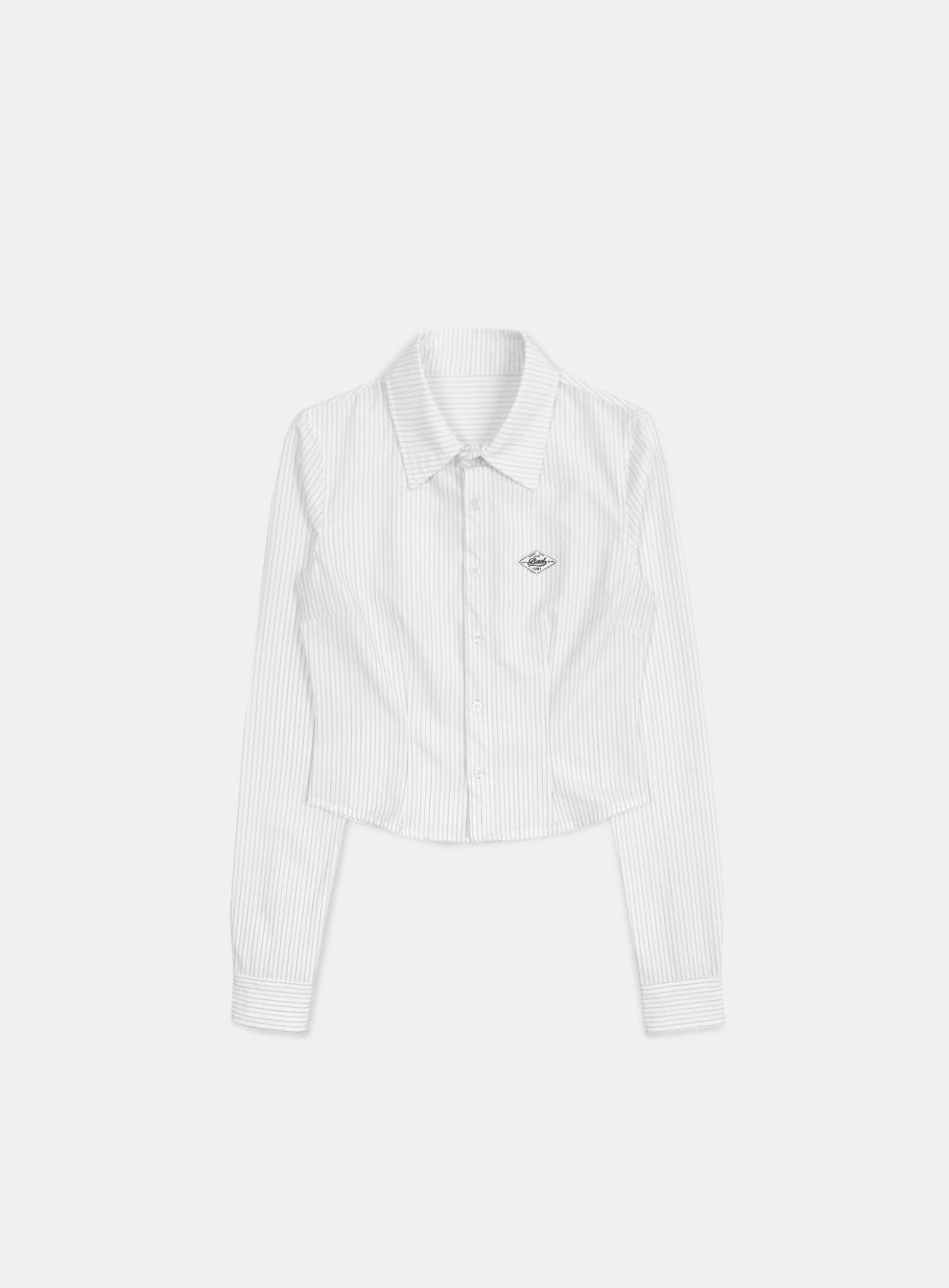 [w-sht25-001] 013 修身版衬衫 - 白色 / 条纹