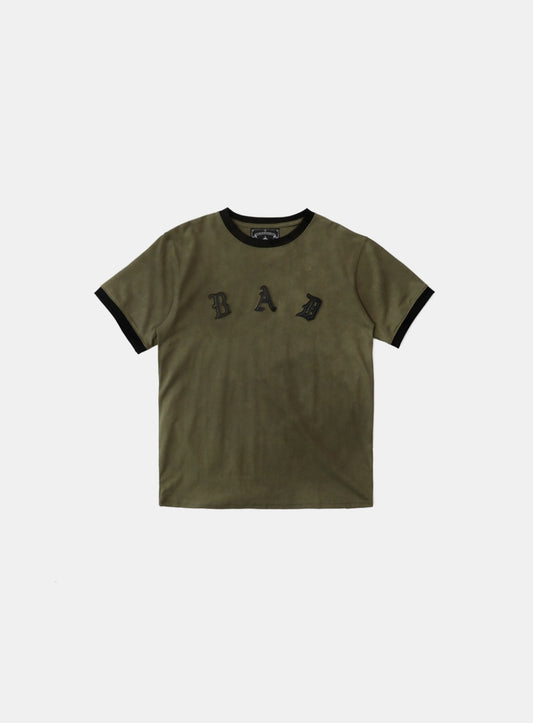 [w-tee25-089] Cosmo Bad Patch 拼色T恤 - 绿色