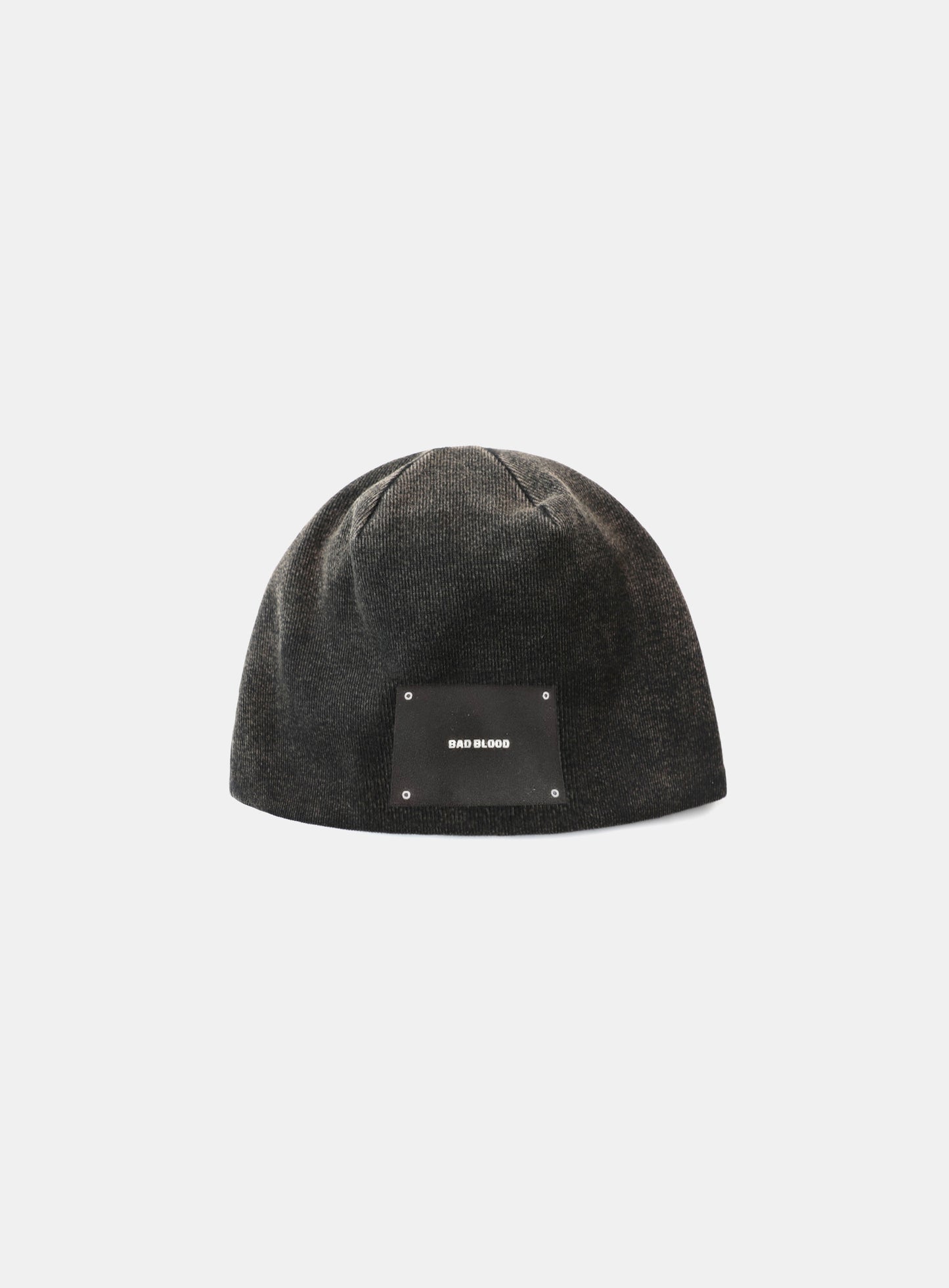 [w-hat25-006] Squad 标志针织帽 - 黑色