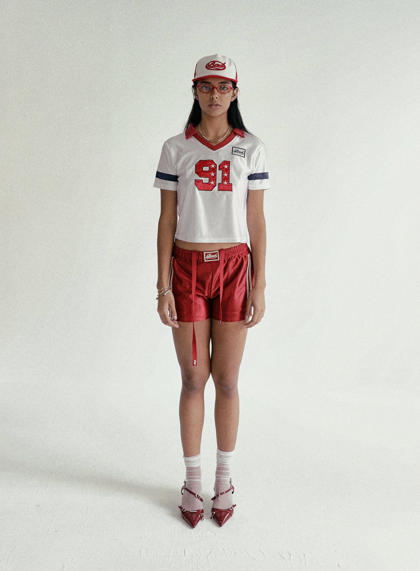 [w-tee24-065] 91 修身足球球衣 – 白色