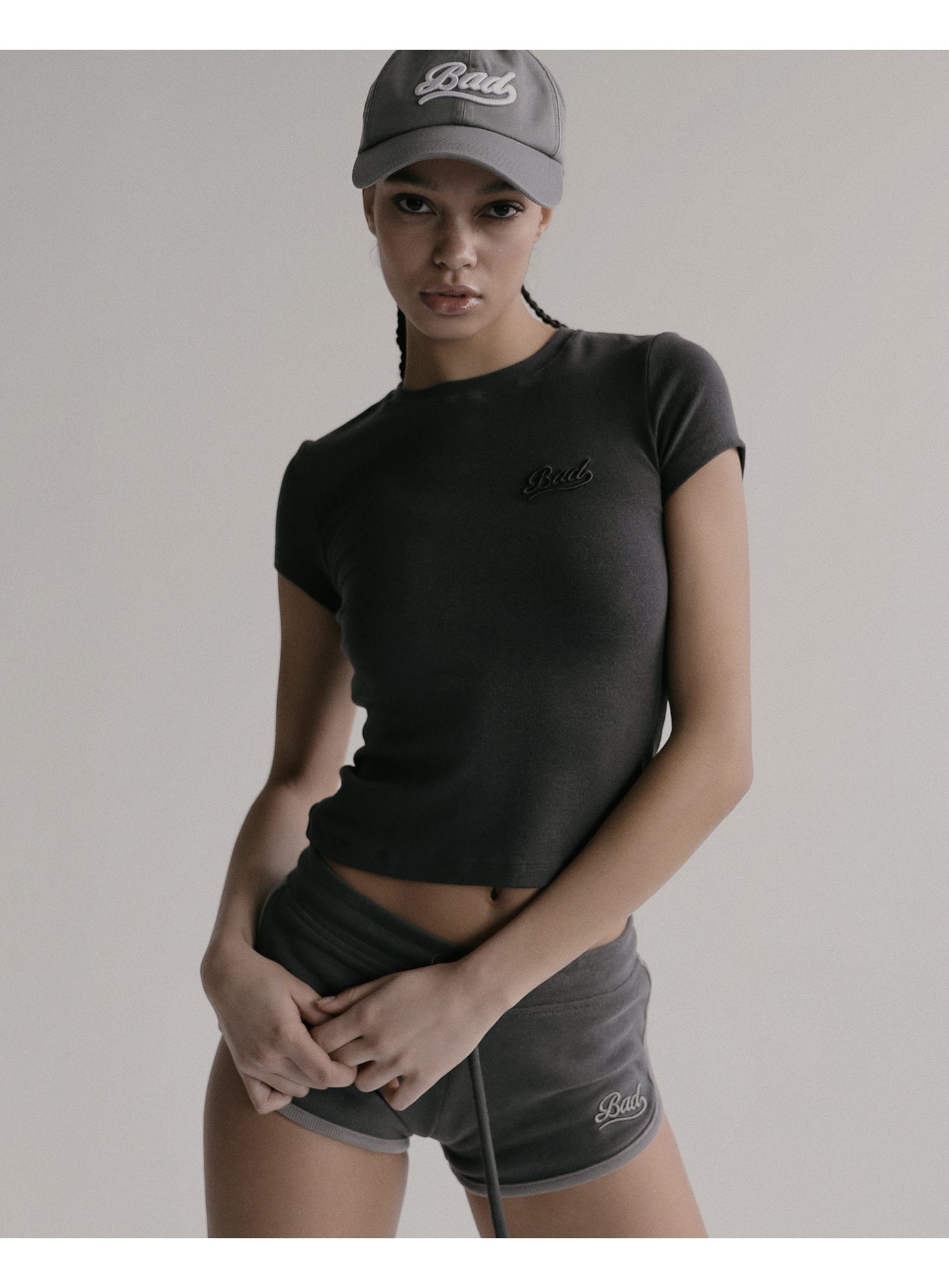 [w-tee24-004] Beyond Soft 短袖T恤 - 炭灰色