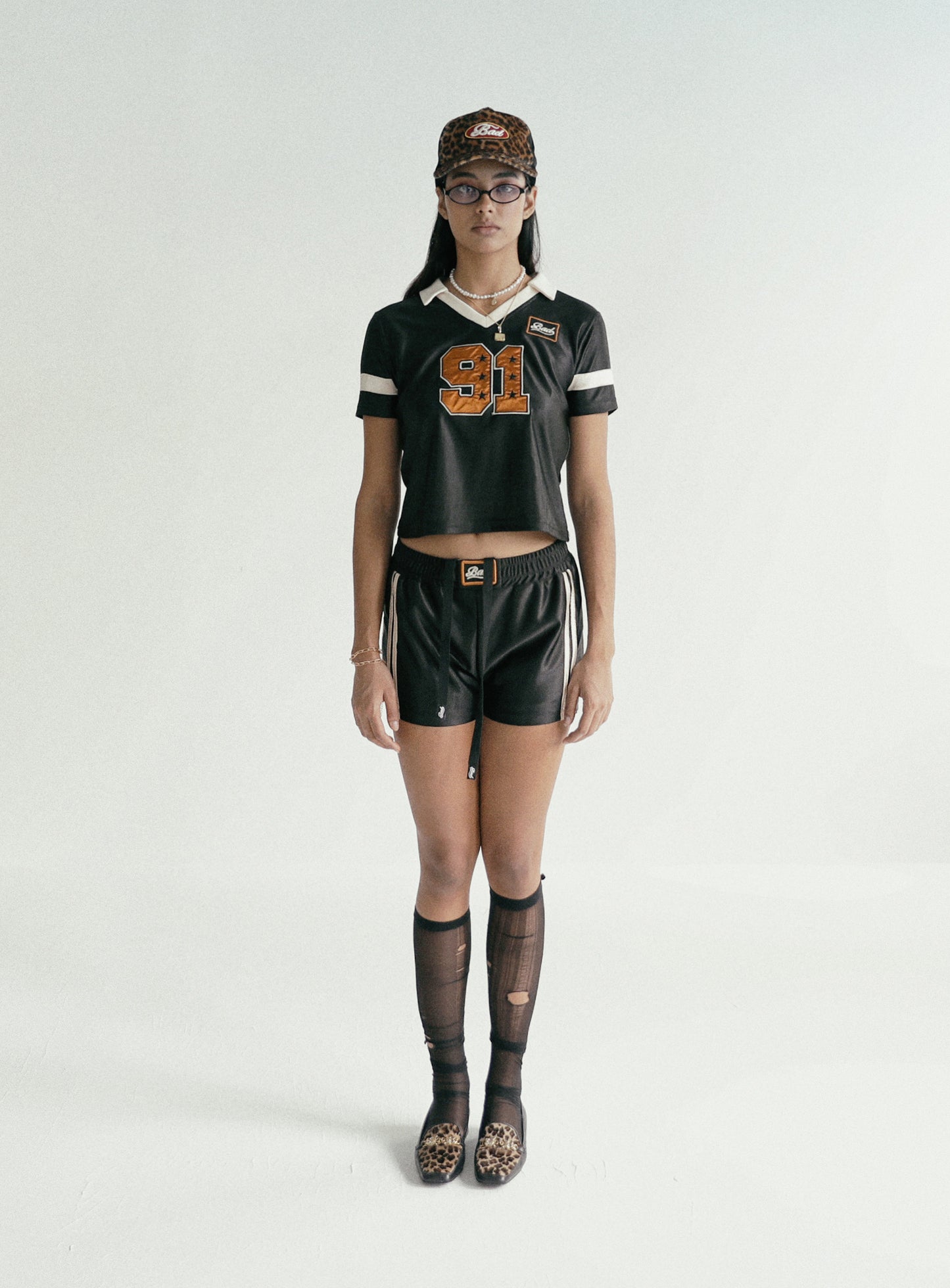 [w-tee24-066] 91 修身足球球衣 – 黑色