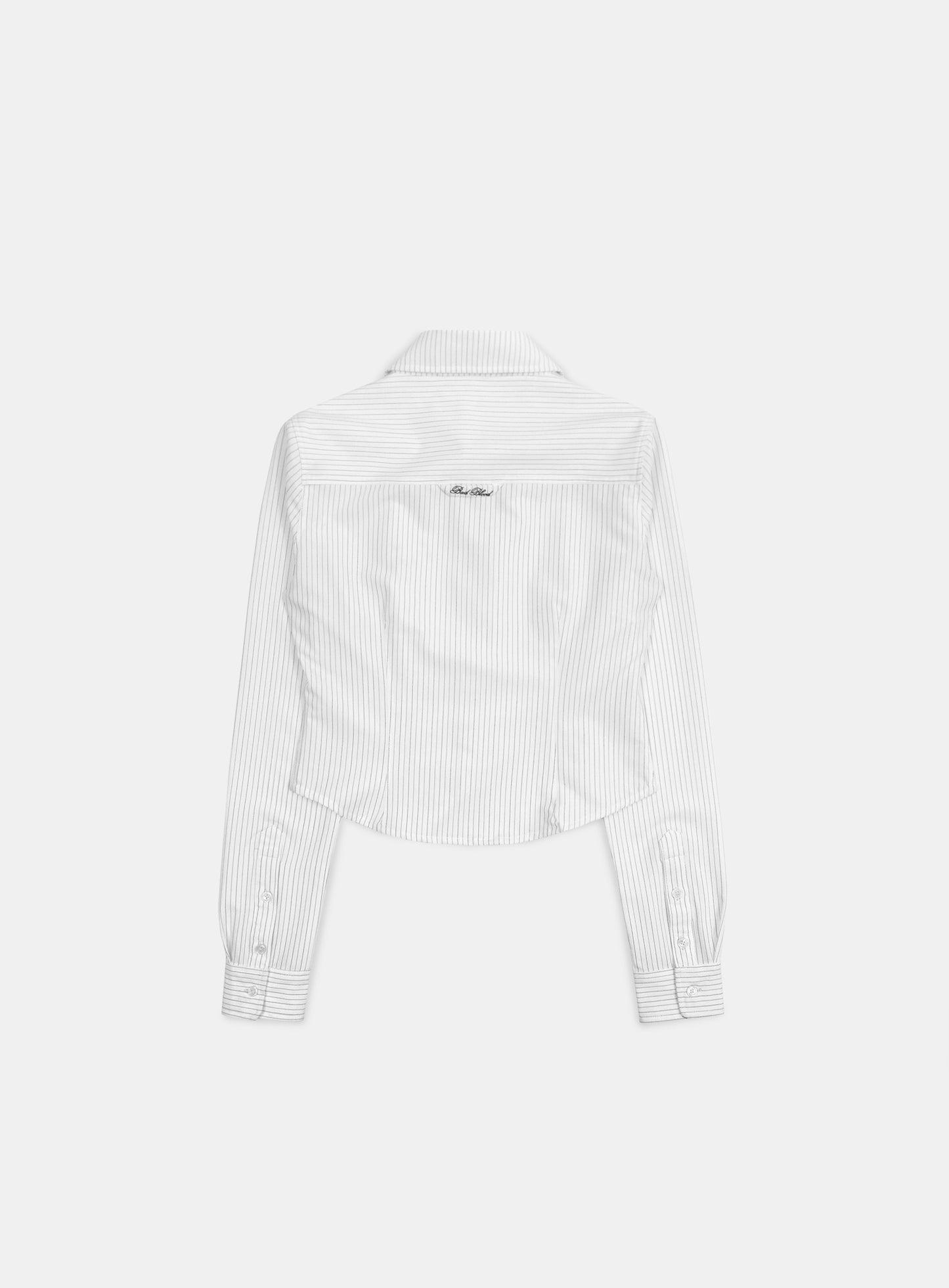 [w-sht25-001] 013 修身版衬衫 - 白色 / 条纹