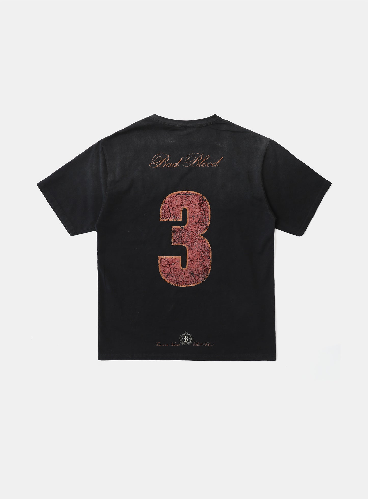[w-tee25-048] Royal Classic T恤 - 黑色