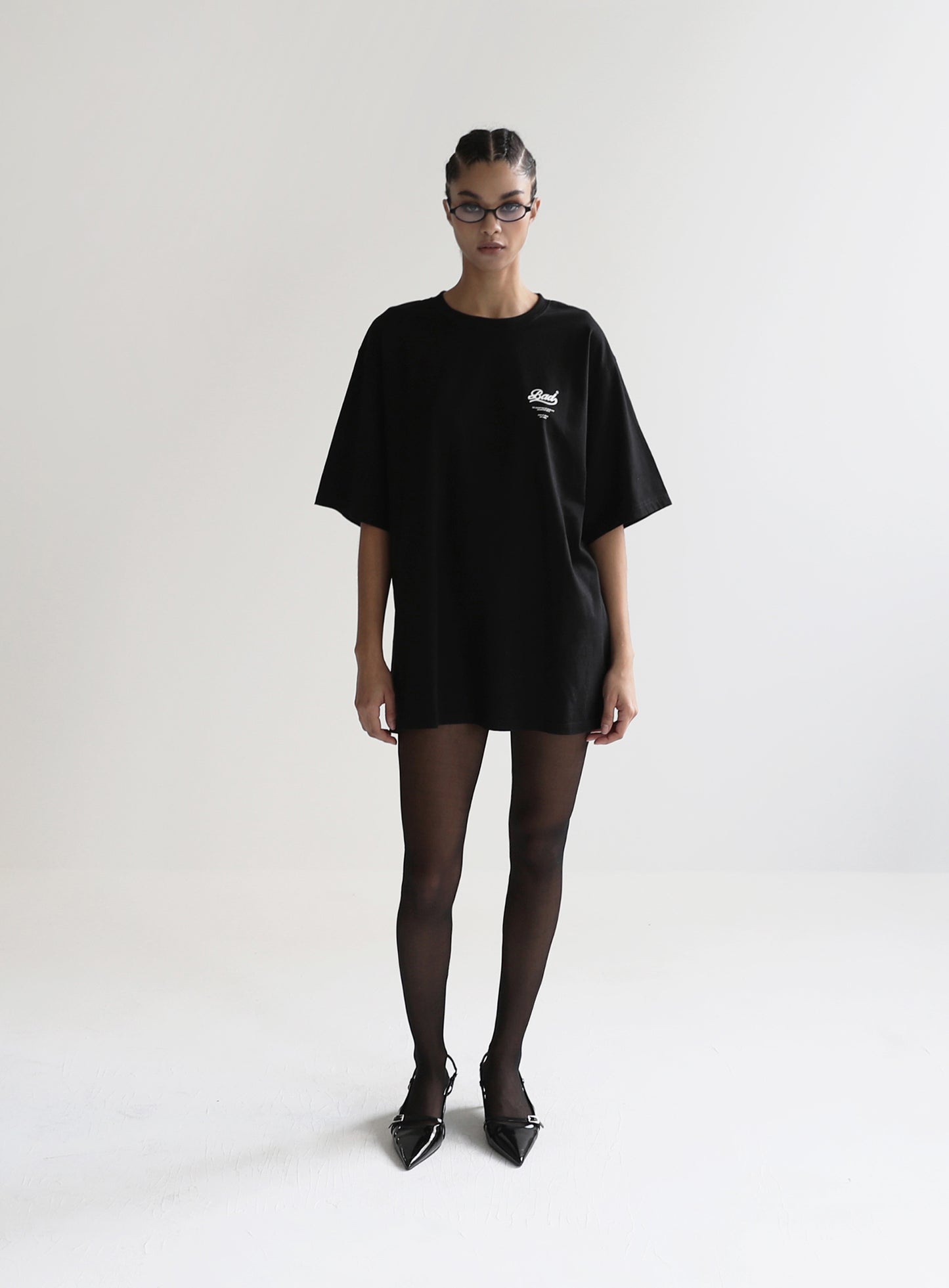 [w-tee24-034] BAD T恤 - 黑色