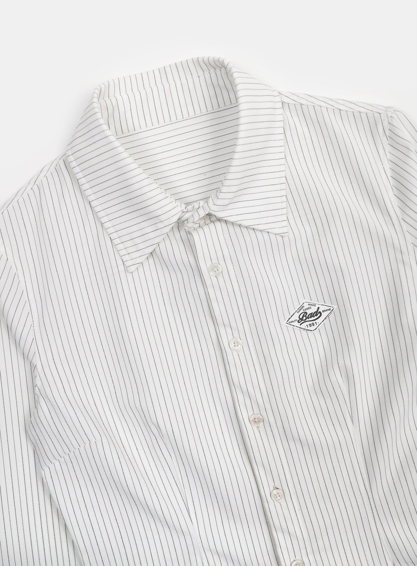 [w-sht25-001] 013 修身版衬衫 - 白色 / 条纹