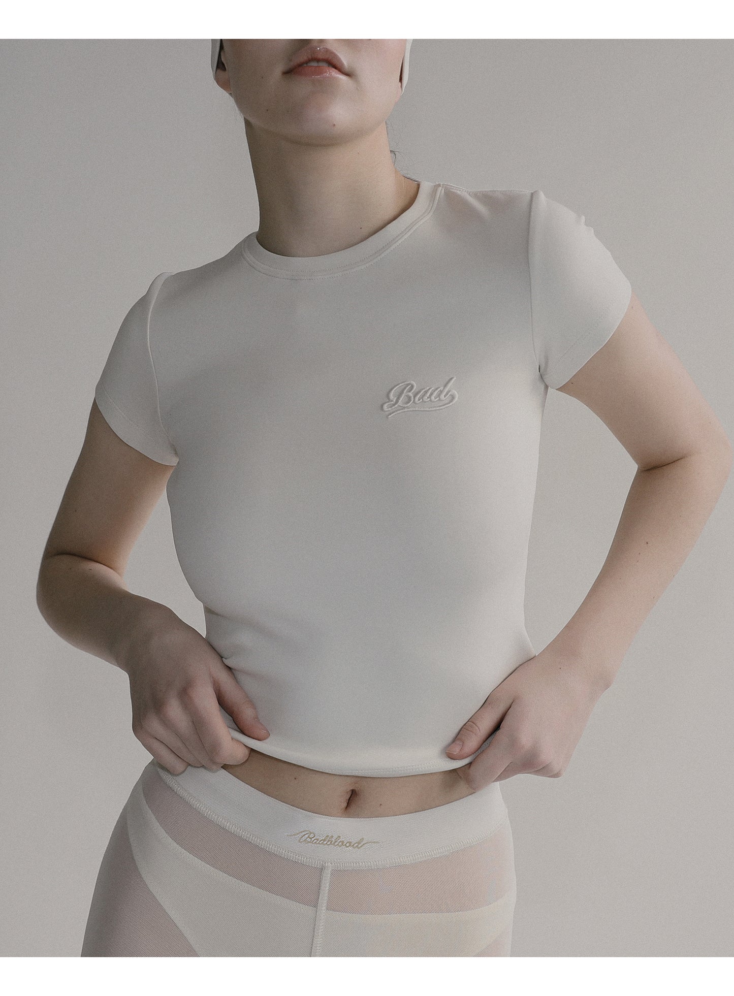 [w-tee24-003] Beyond Soft 短袖T恤 - 奶油色