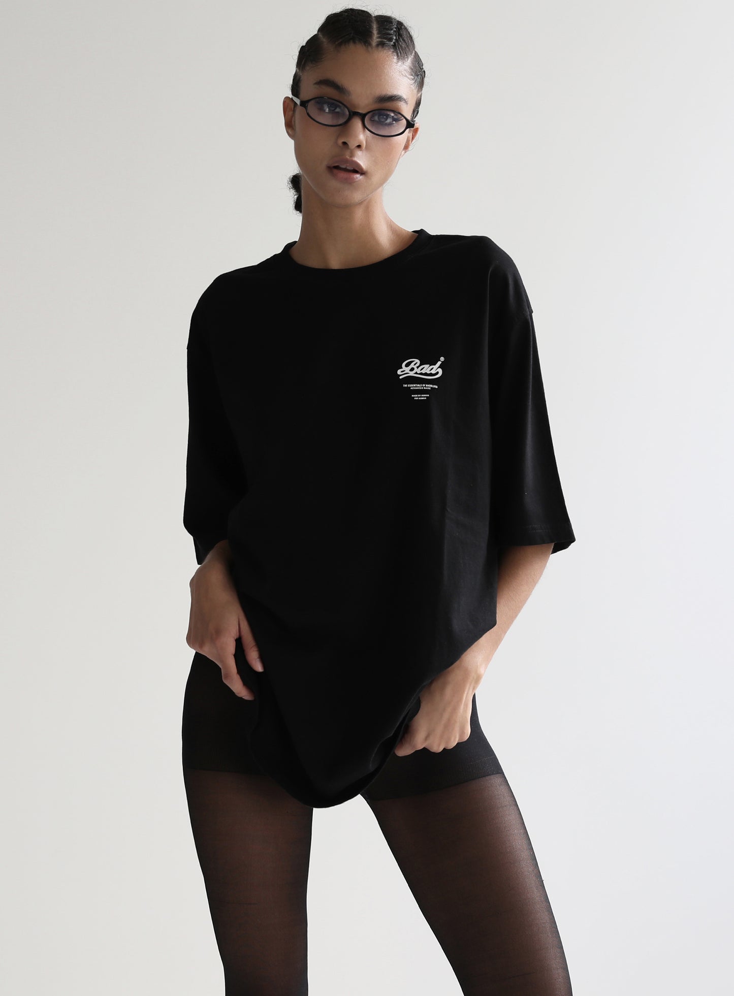 [w-tee24-034] BAD T恤 - 黑色