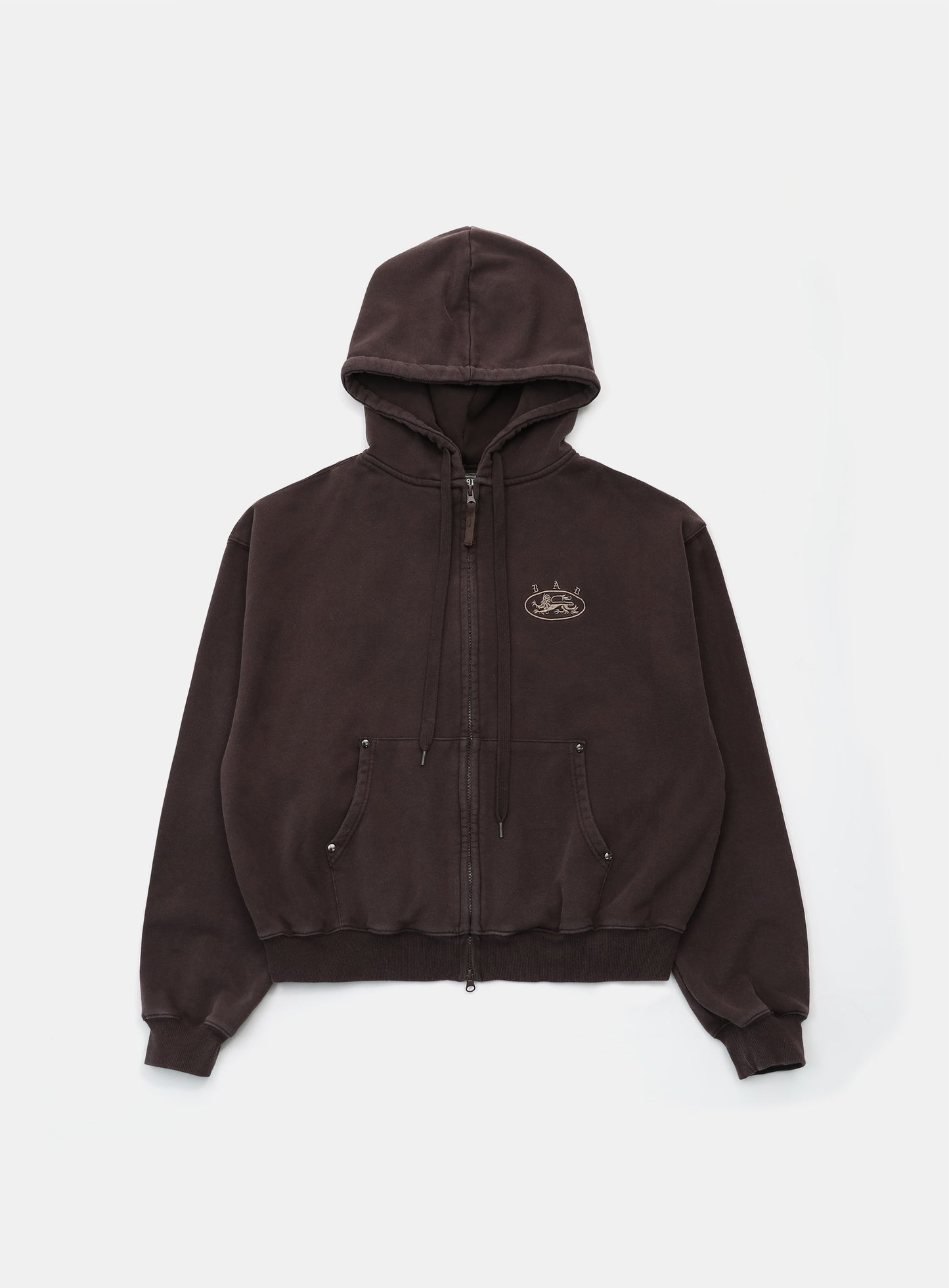 [w-hde25-015] Mystic Capsule 连帽拉链外套 - 棕色