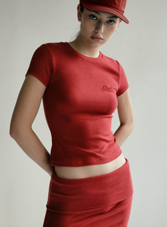 [w-tee24-082] Beyond柔软短袖-红色