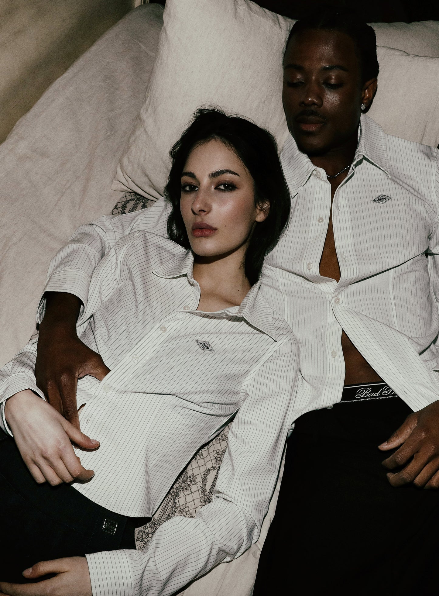 [w-sht25-001] 013 修身版衬衫 - 白色 / 条纹