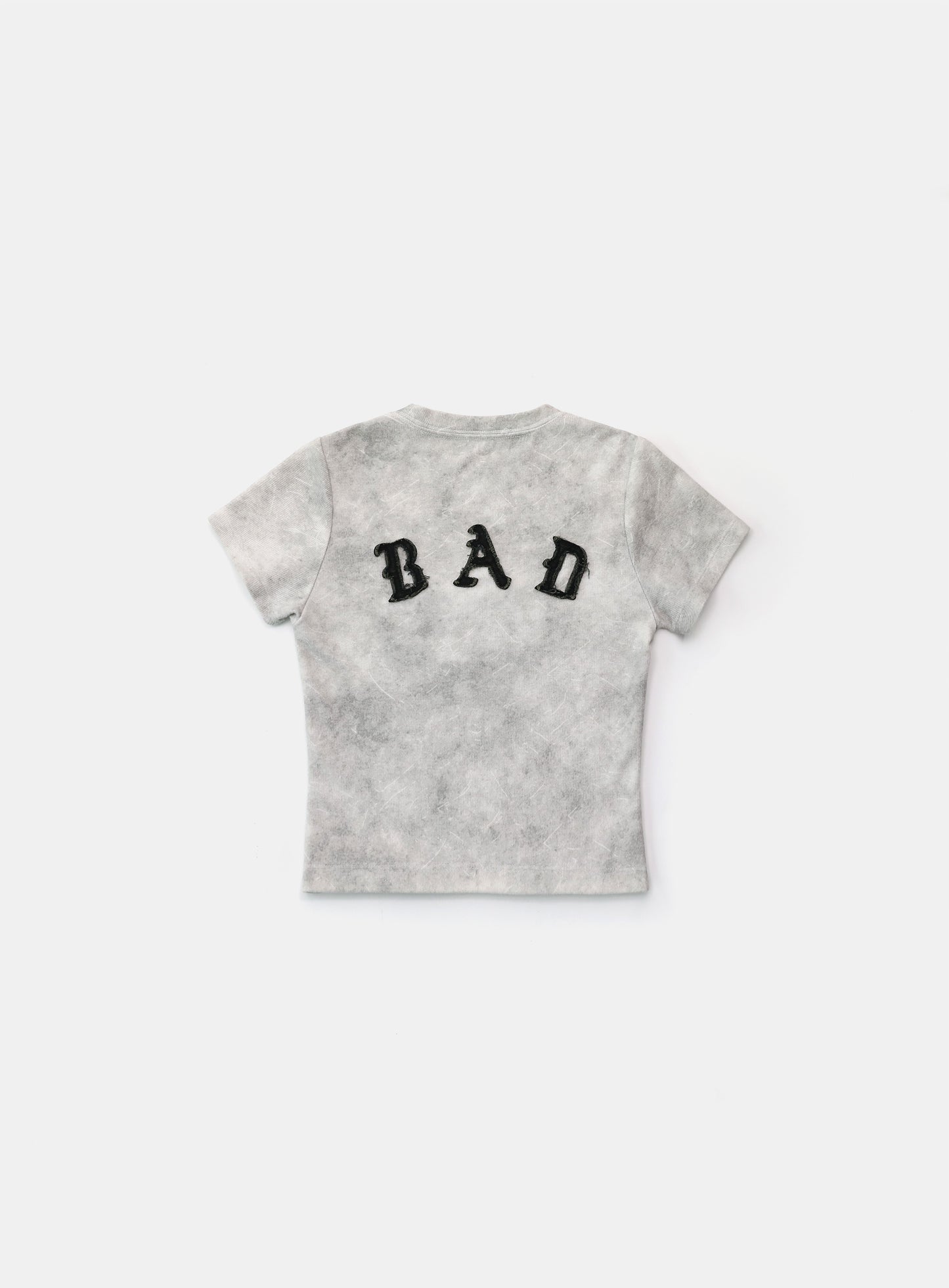 [w-tee25-031] Lion Patch 短袖修身版 - 水洗白