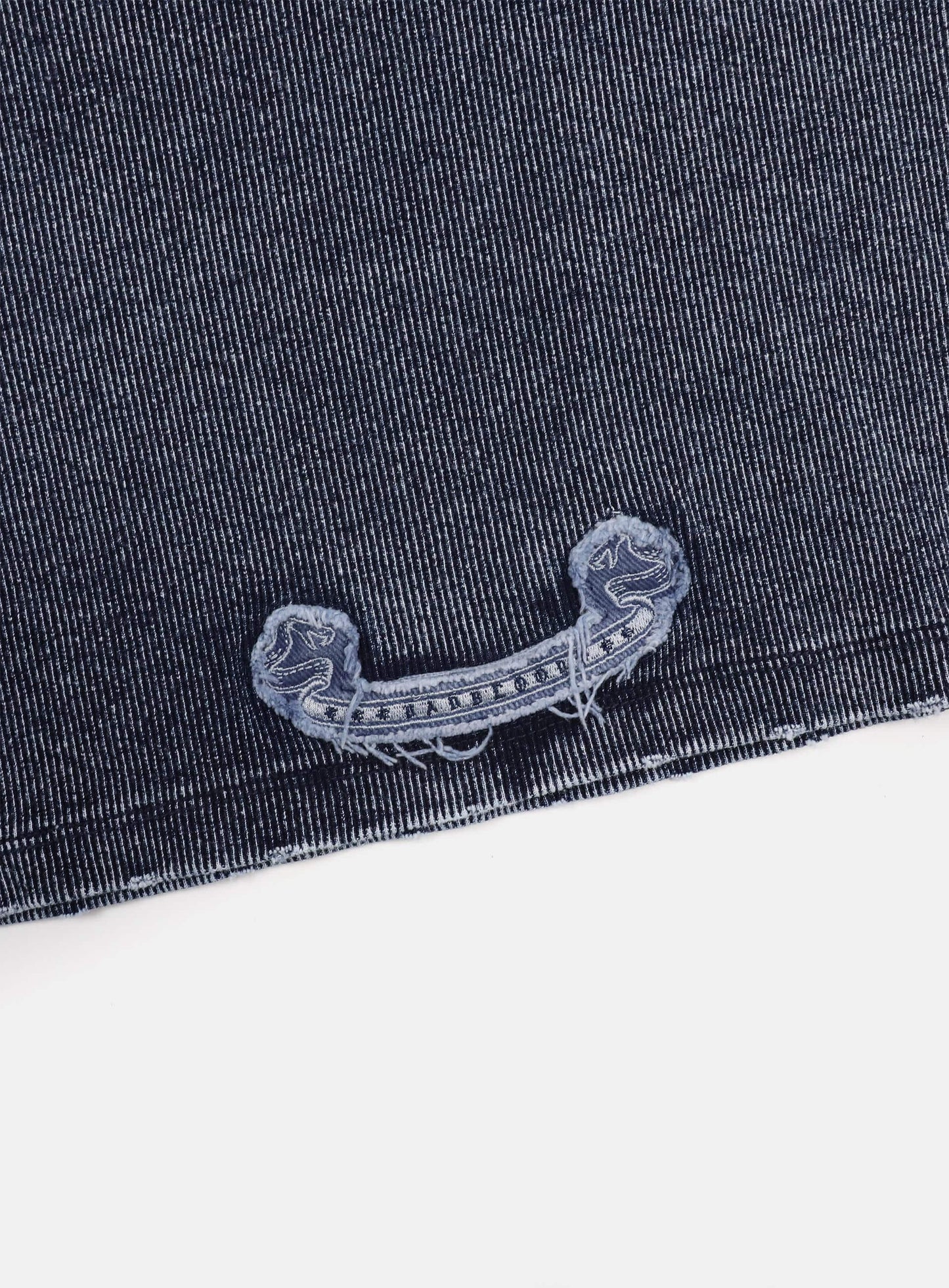 [w-tee25-010] 锈色牛仔 V 领 T 恤 - 蓝色