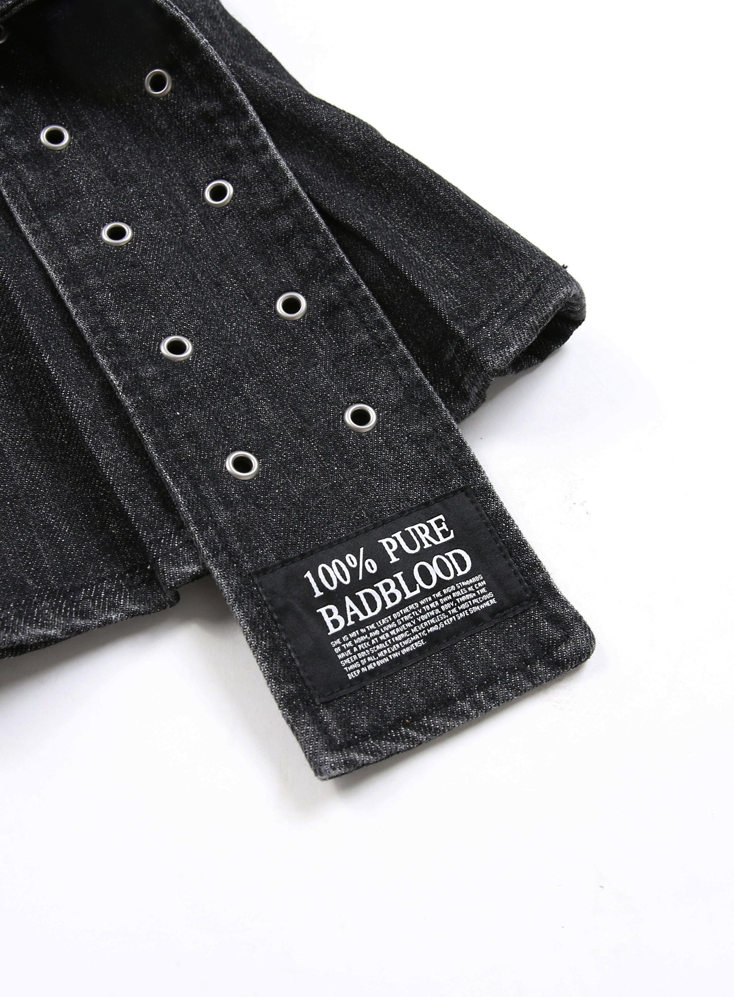 [w-skt23-022] 牛仔迷你裙 - 黑色