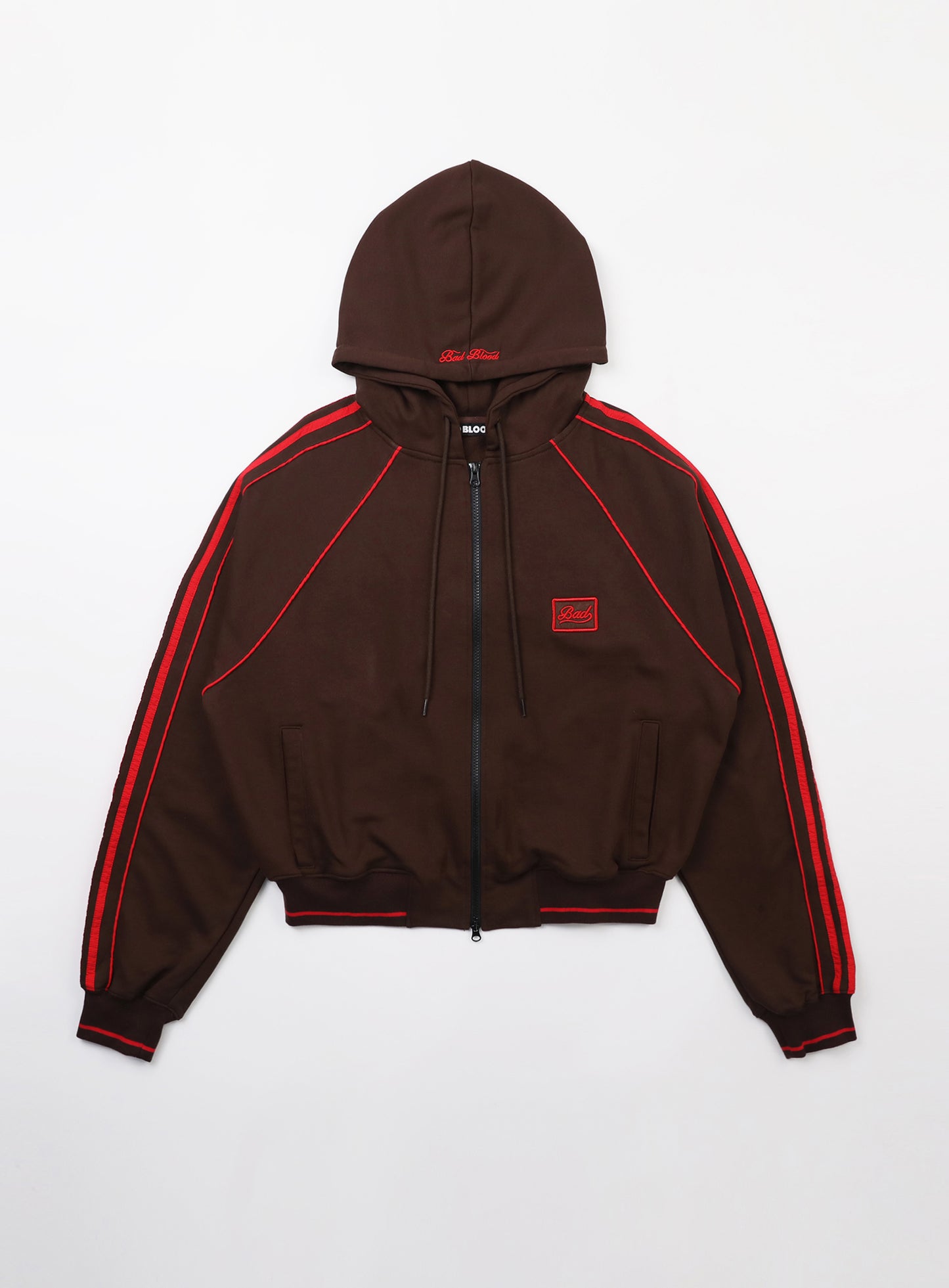 [w-hde24-033] Billy Hood 拉链衫 - 巧克力色