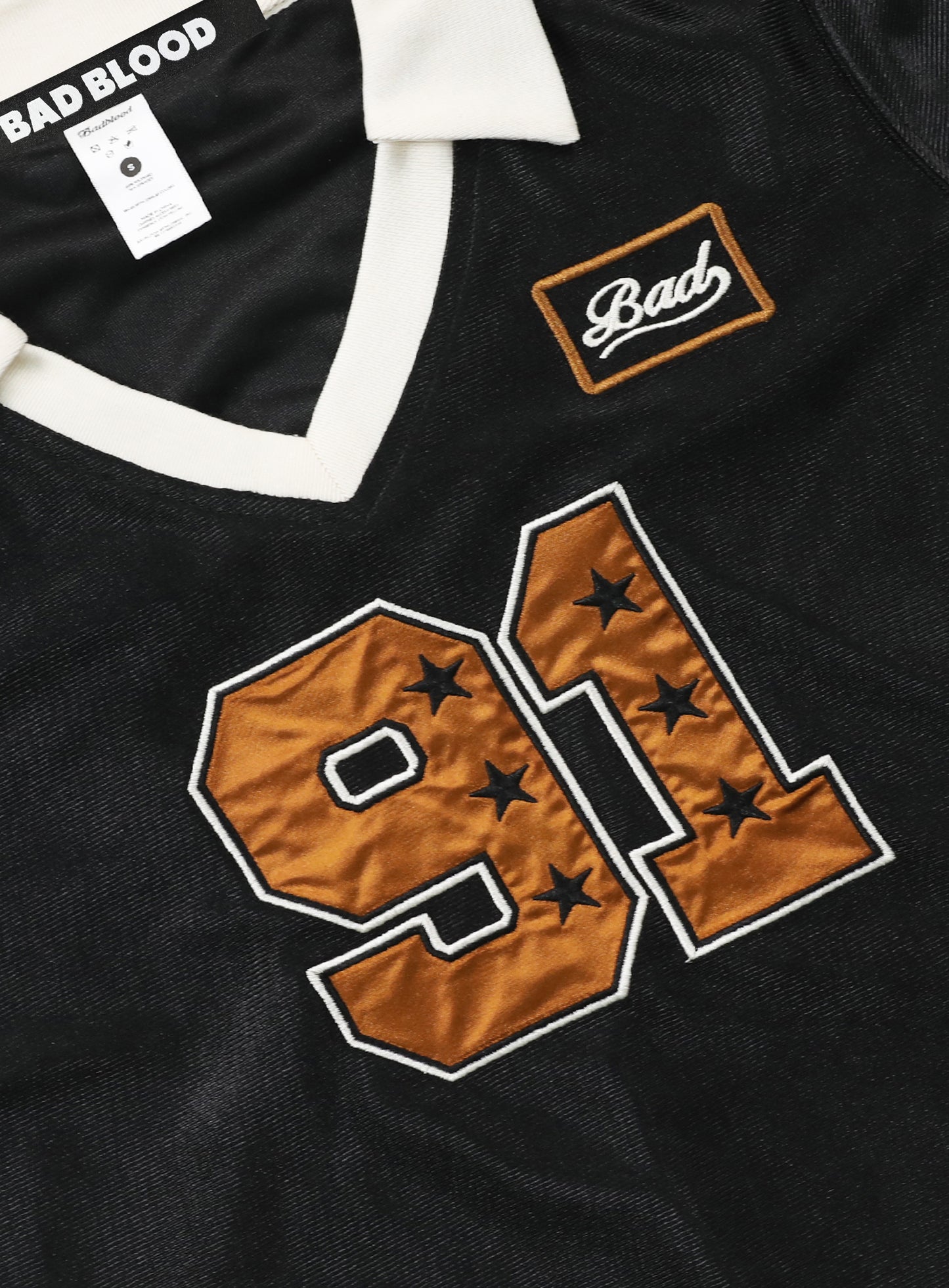 [w-tee24-066] 91 修身足球球衣 – 黑色