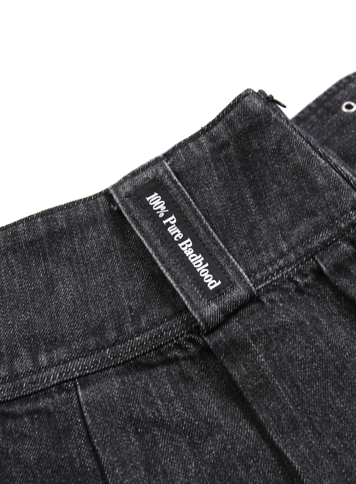 [w-skt23-022] 牛仔迷你裙 - 黑色