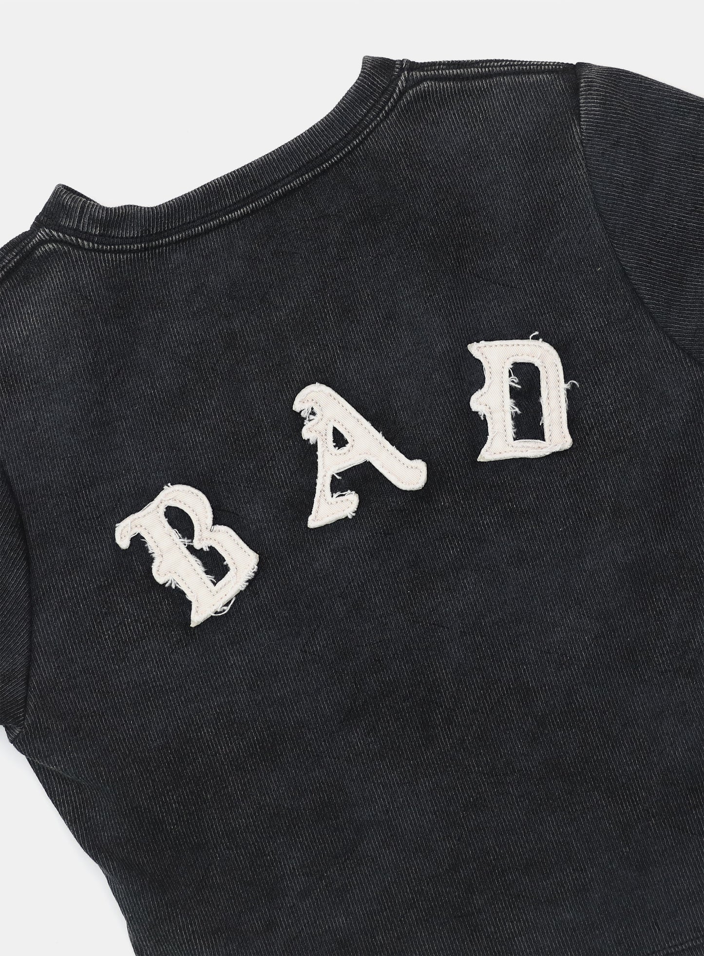 [w-tee25-033] Lion Patch 短袖修身版 - 水洗黑