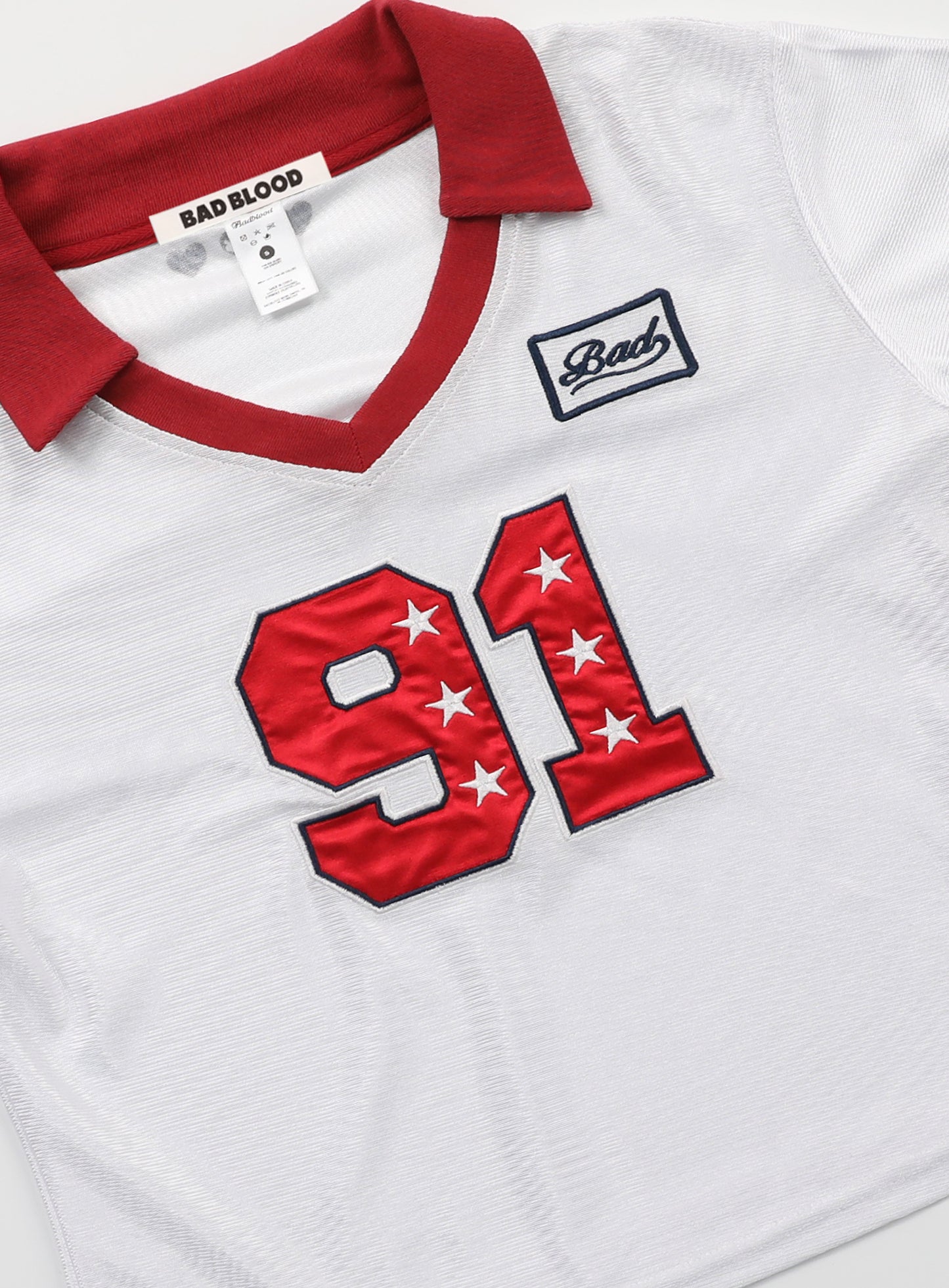 [w-tee24-065] 91 修身足球球衣 – 白色