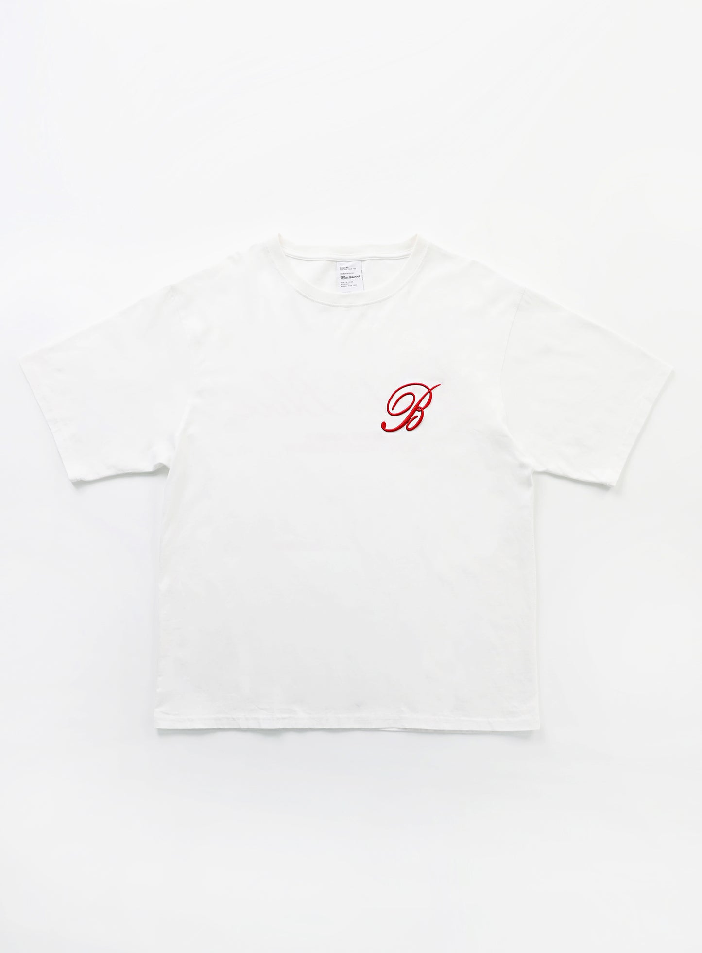 [w-tee24-063] 经典徽标宽松 T 恤 - 白色