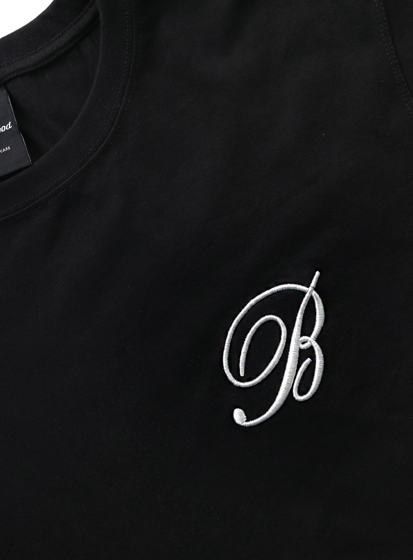 [w-tee24-064] 经典徽标宽松 T 恤 - 黑色