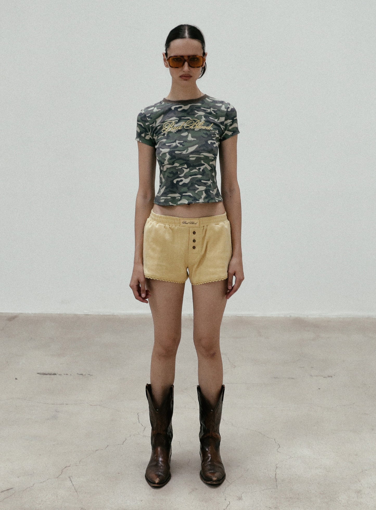 [w-tee24-070] 迷彩短袖修身款 - 军装