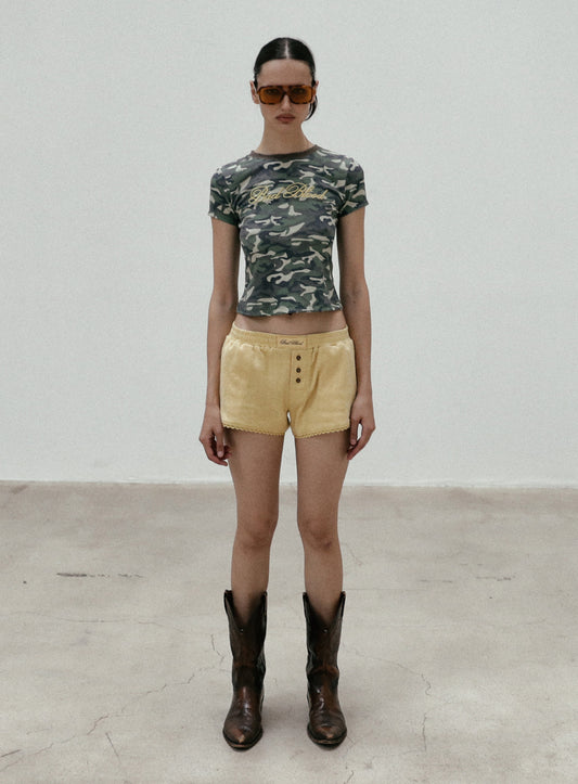 [w-tee24-070] 迷彩短袖修身款 - 军装