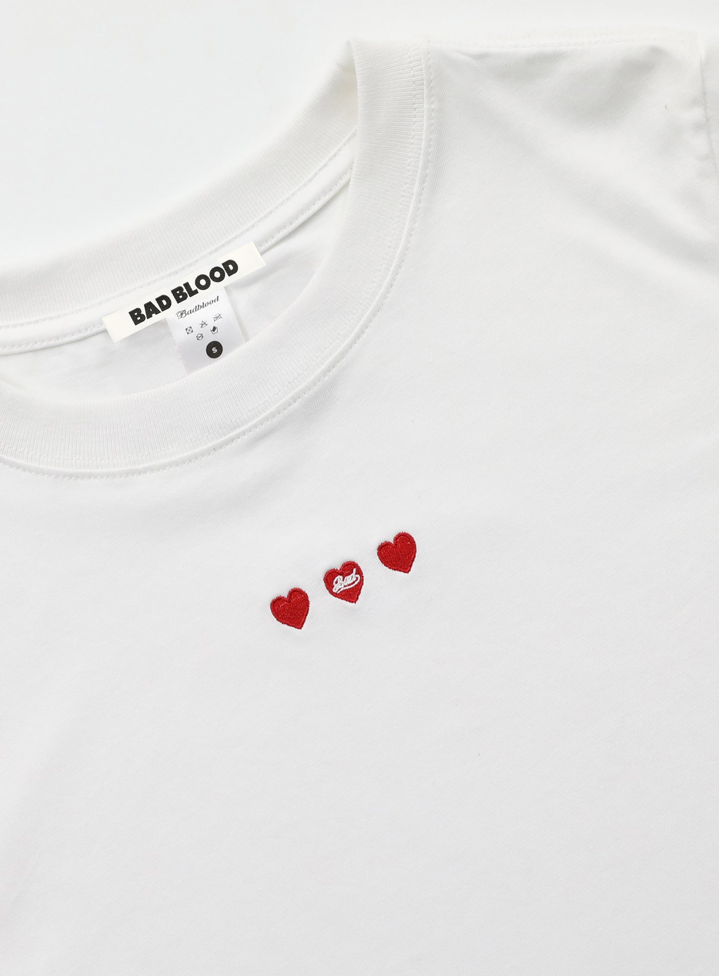 [w-tee24-061] 经典徽标修身 T 恤 - 白色