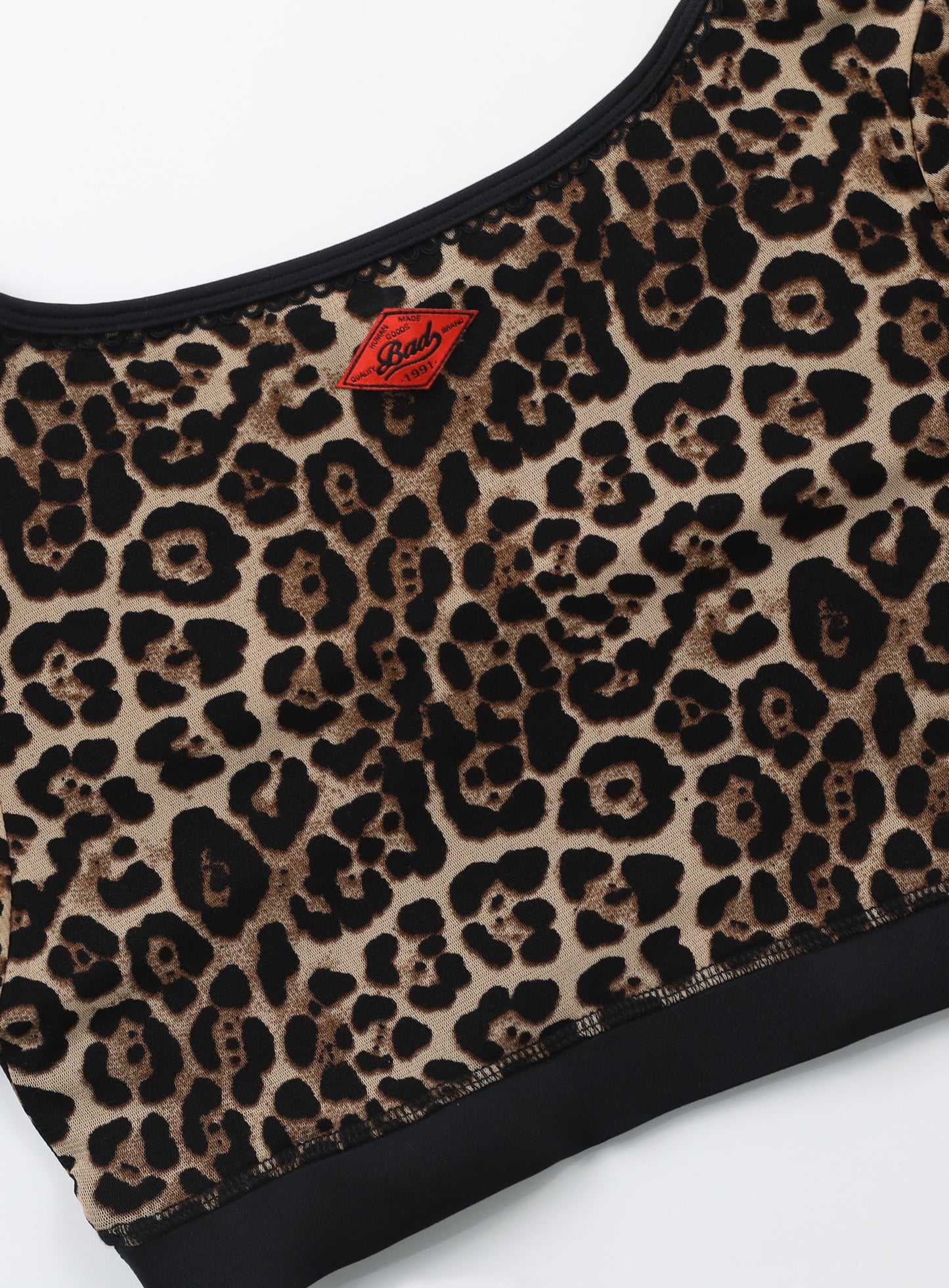 [w-bra24-015] 豹纹 1/2 T 文胸 - 棕色