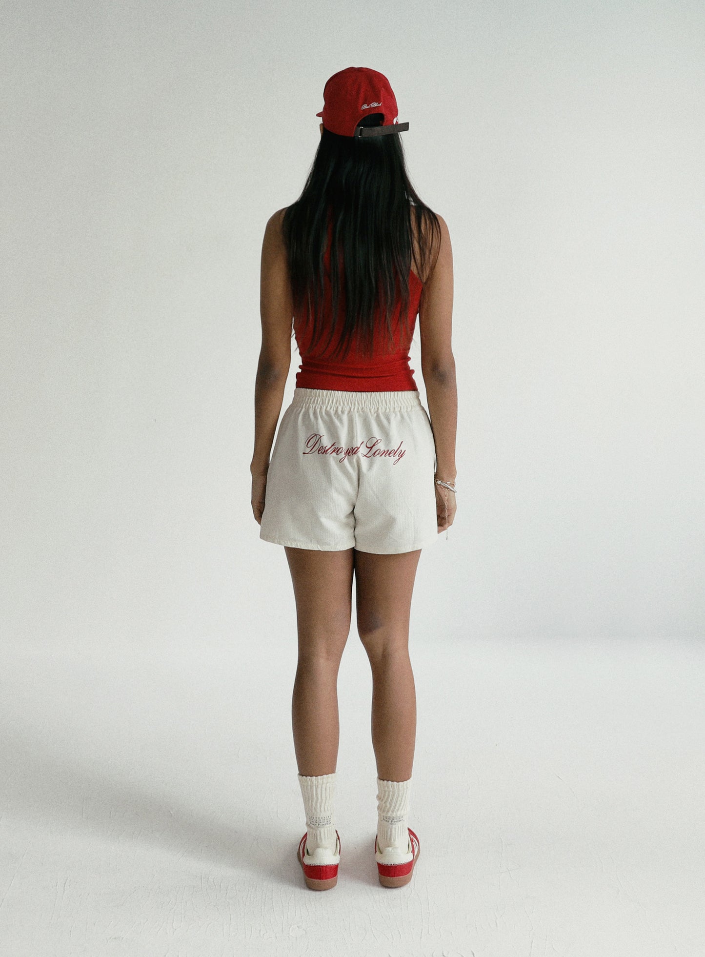 [w-srt24-051] 破烂孤独平角短裤 - 奶油色