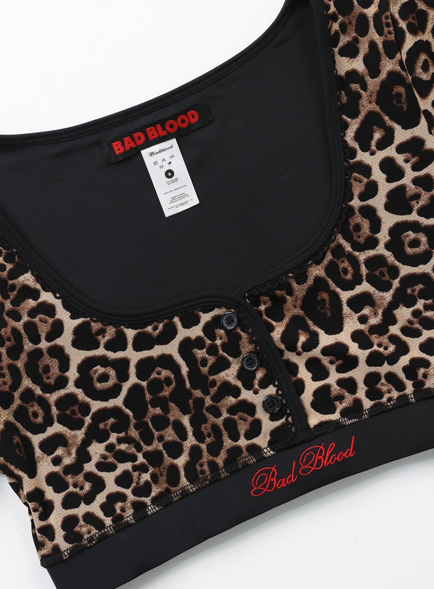 [w-bra24-015] 豹纹 1/2 T 文胸 - 棕色