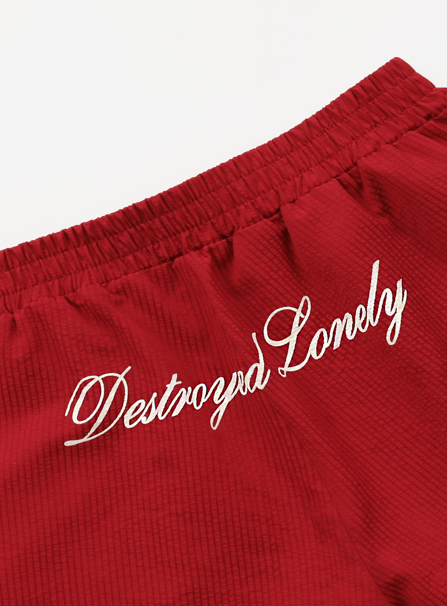 [w-srt24-052] 破烂孤独平角短裤 - 红色