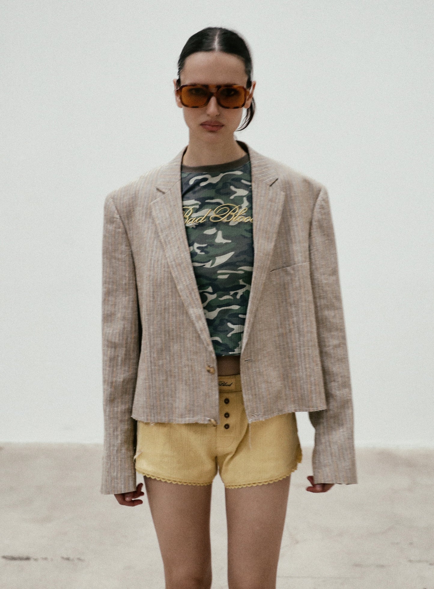 [w-tee24-070] 迷彩短袖修身款 - 军装