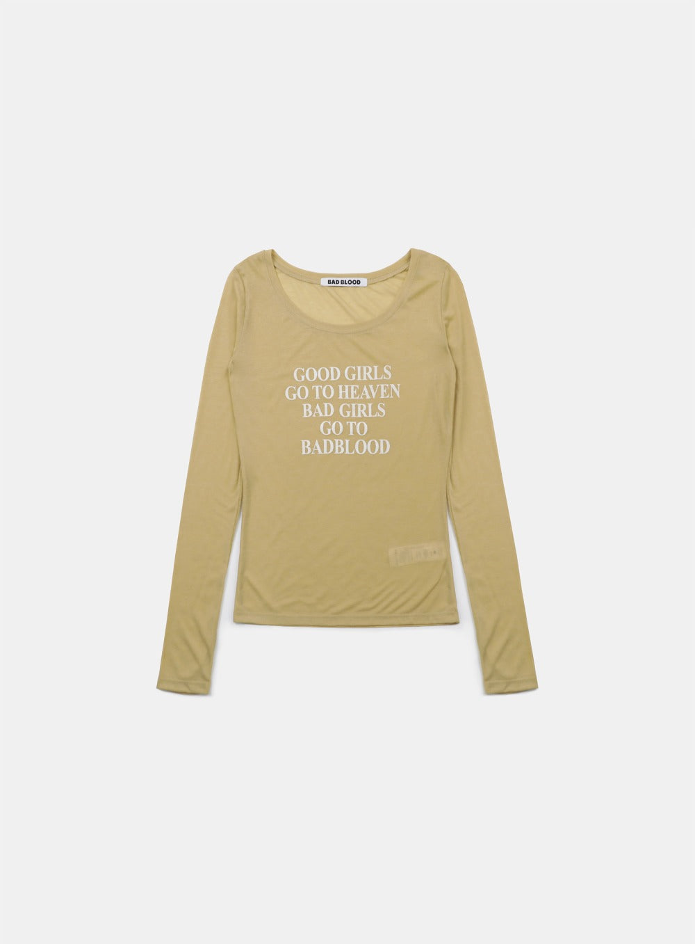 [w-tee24-093] Bad Girls 宽松上衣 - 香蕉色