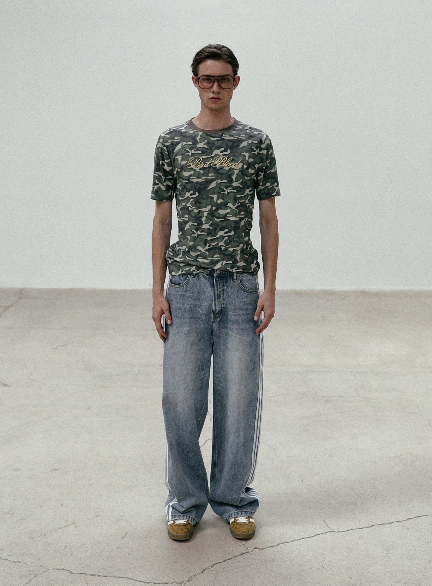 [w-tee24-070] 迷彩短袖修身款 - 军装