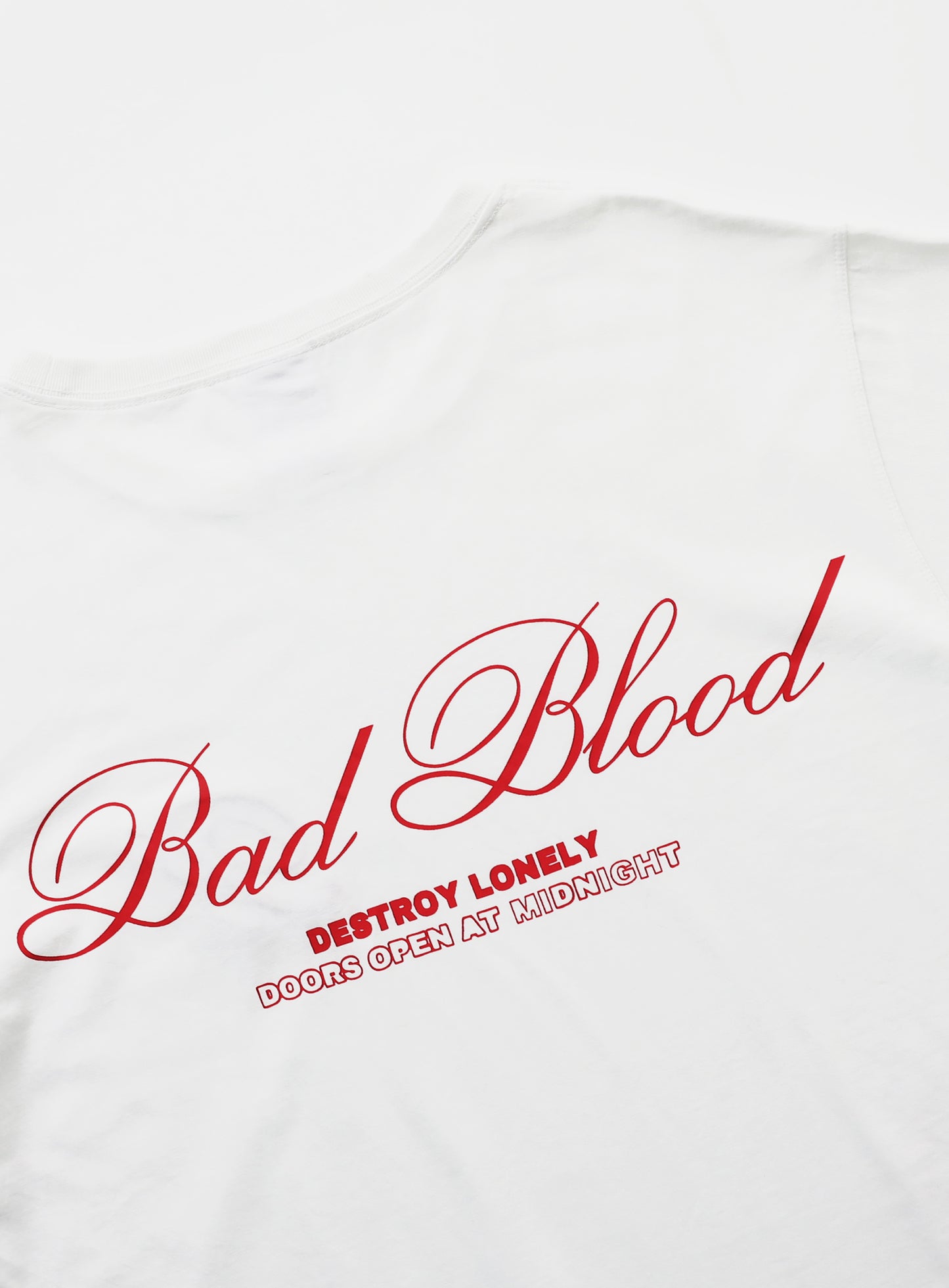 [w-tee24-063] 经典徽标宽松 T 恤 - 白色