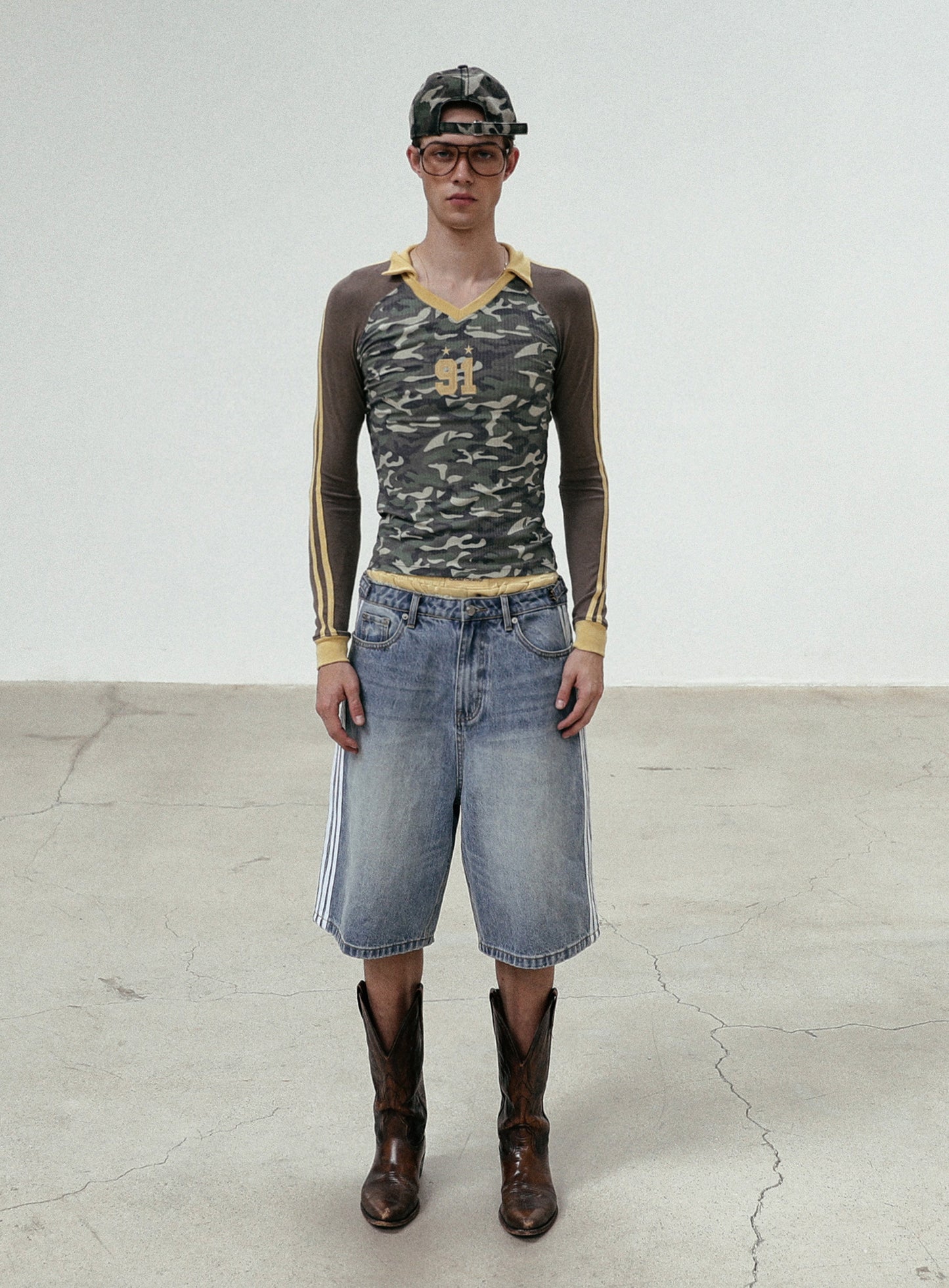 [w-tee24-079] Nadja 平纹针织上衣 - 迷彩