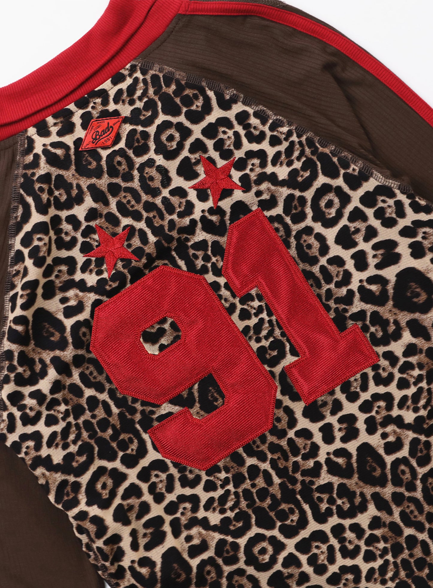 [w-tee24-078] Nadja 双面针织上衣 - 豹纹/黑色