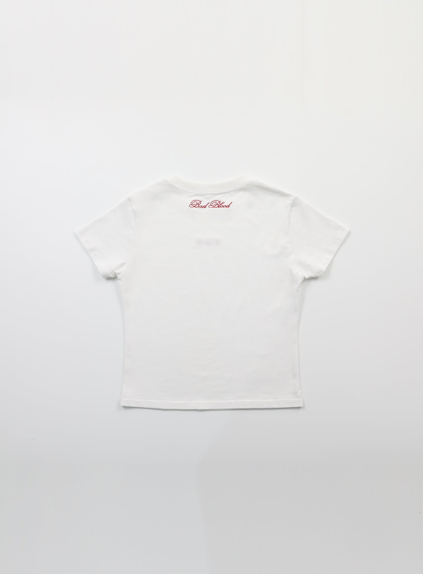 [w-tee24-061] 经典徽标修身 T 恤 - 白色