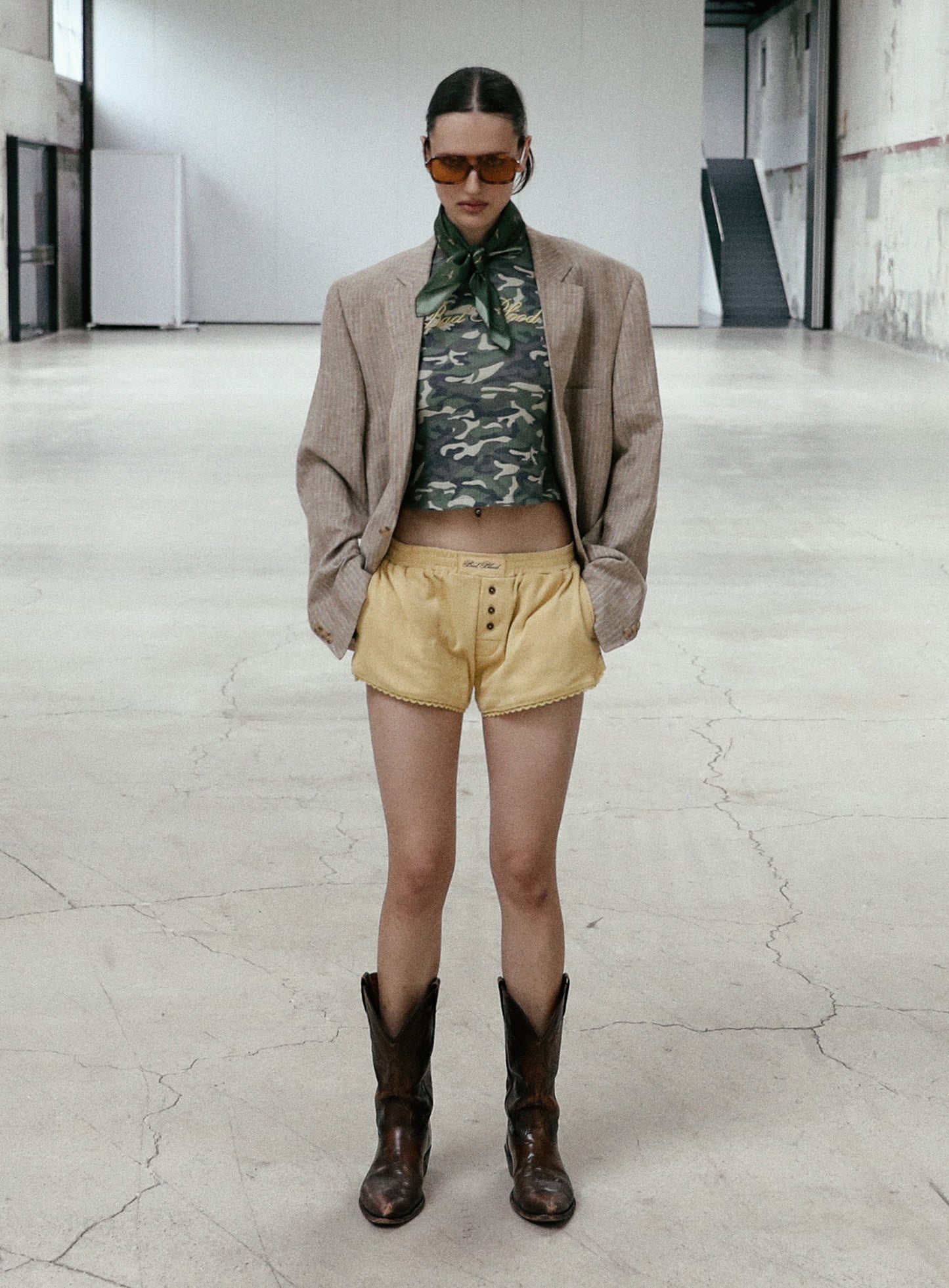 [w-tee24-070] 迷彩短袖修身款 - 军装