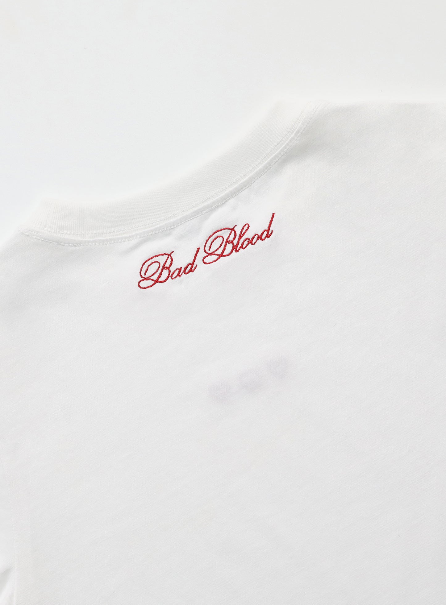 [w-tee24-061] 经典徽标修身 T 恤 - 白色